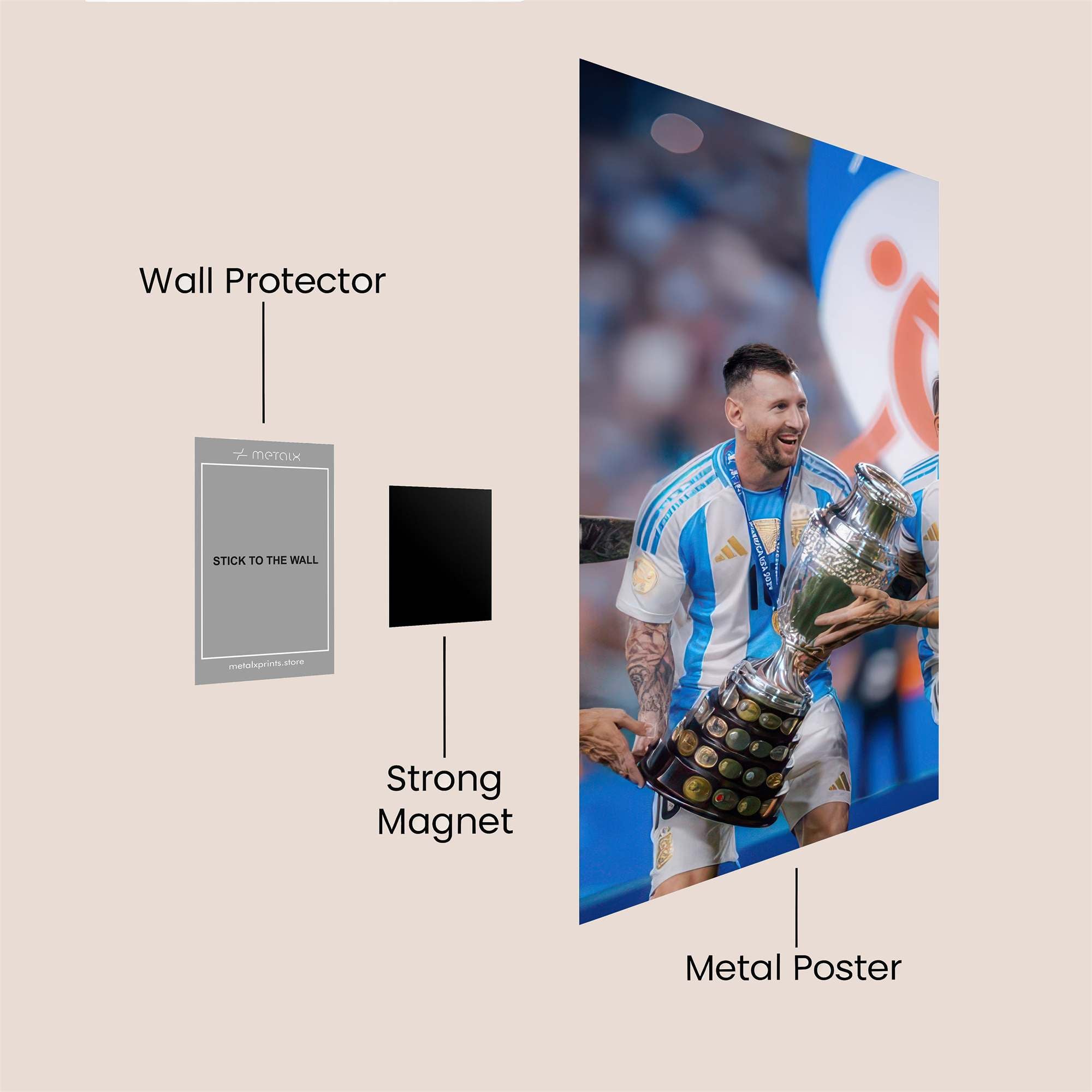 Messi Triumphant Safe Wall Magnetic / M