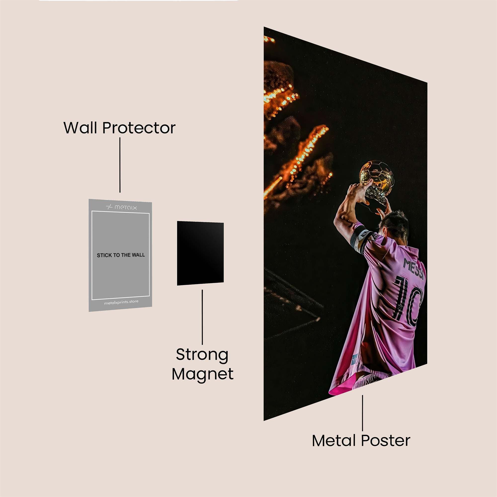 Messi Triumphant Safe Wall Magnetic / M