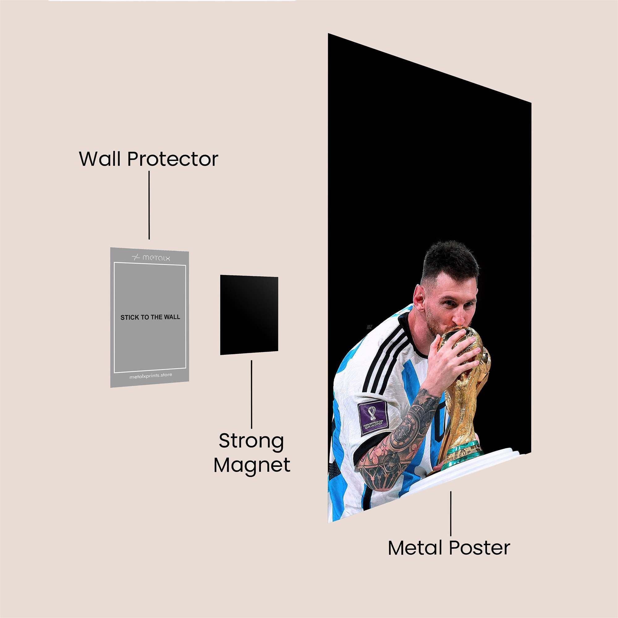 Messi Triumphant Safe Wall Magnetic / M
