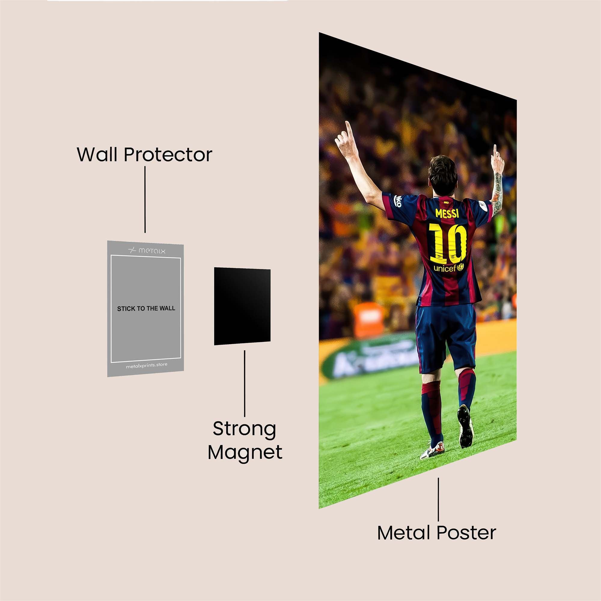 Messi Triumphant Safe Wall Magnetic / M