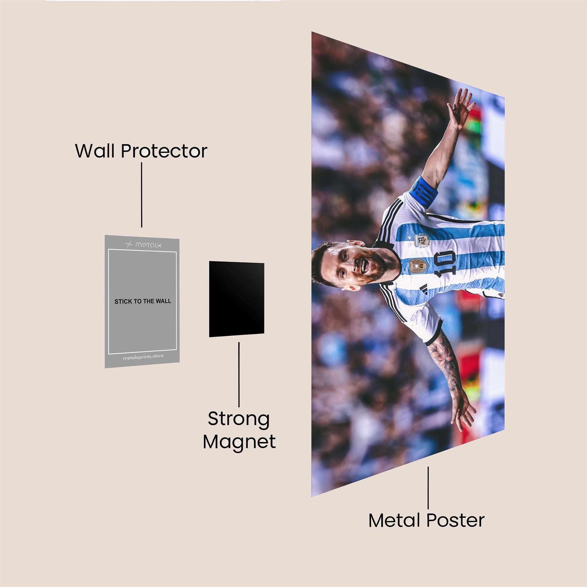 Messi Triumphant Safe Wall Magnetic / M