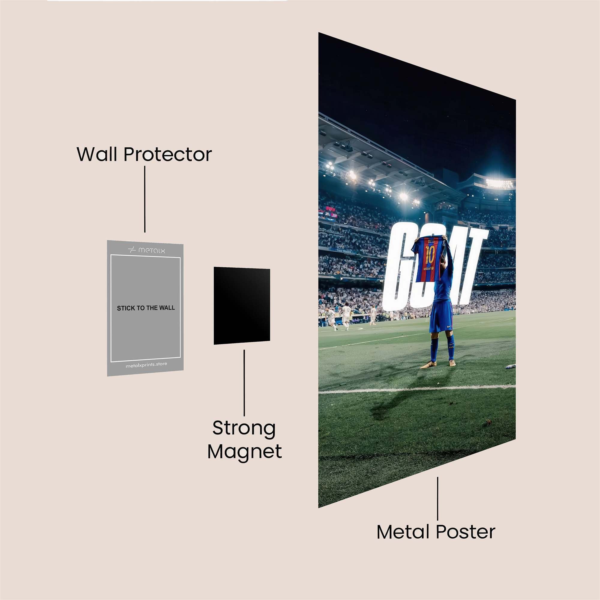 Messi Majestic Safe Wall Magnetic / M