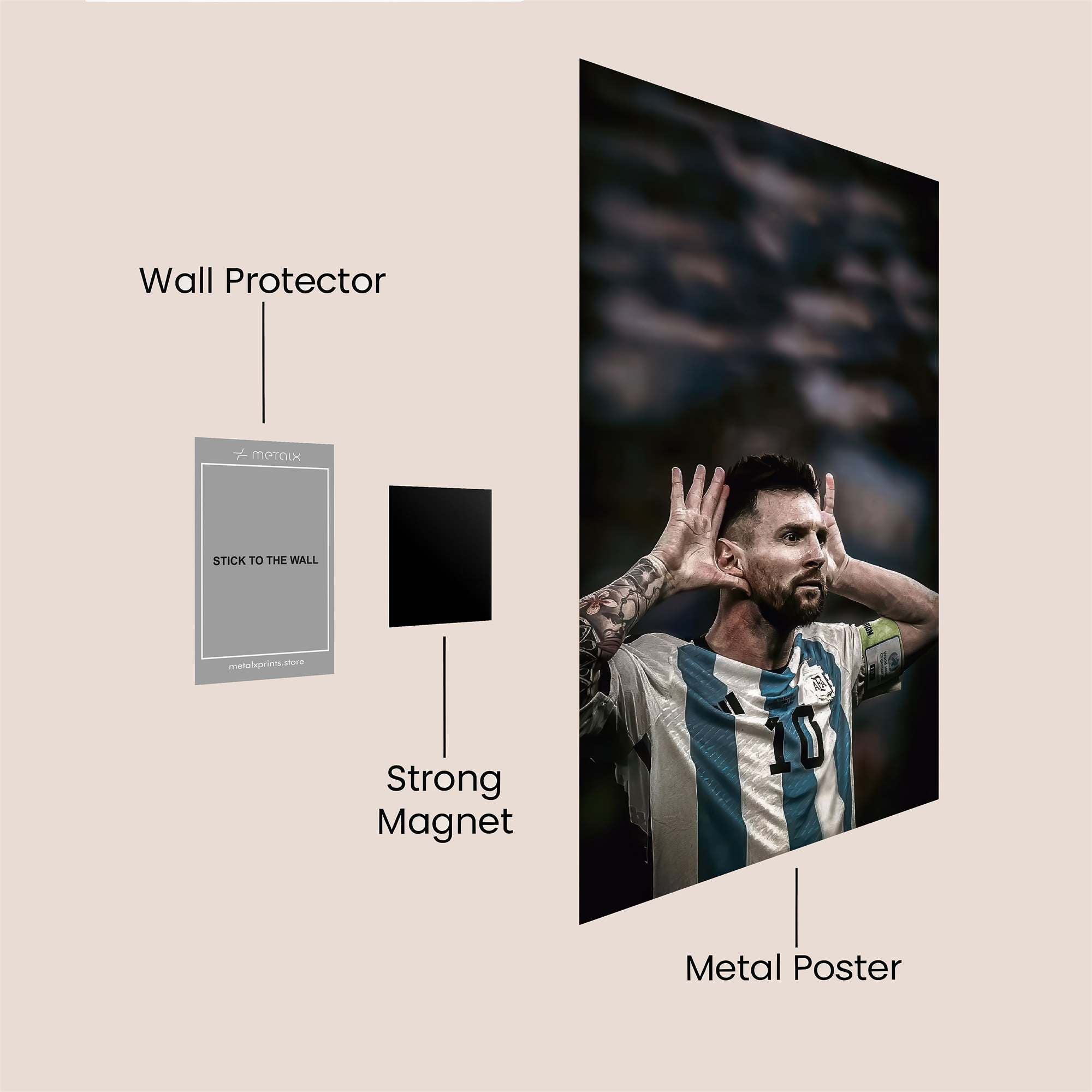 Messi Jubilant Safe Wall Magnetic / M