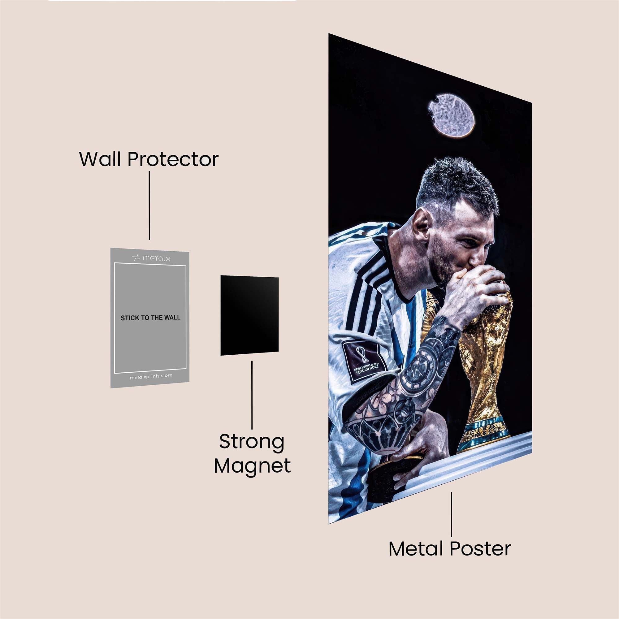 Messi Triumphant Safe Wall Magnetic / M