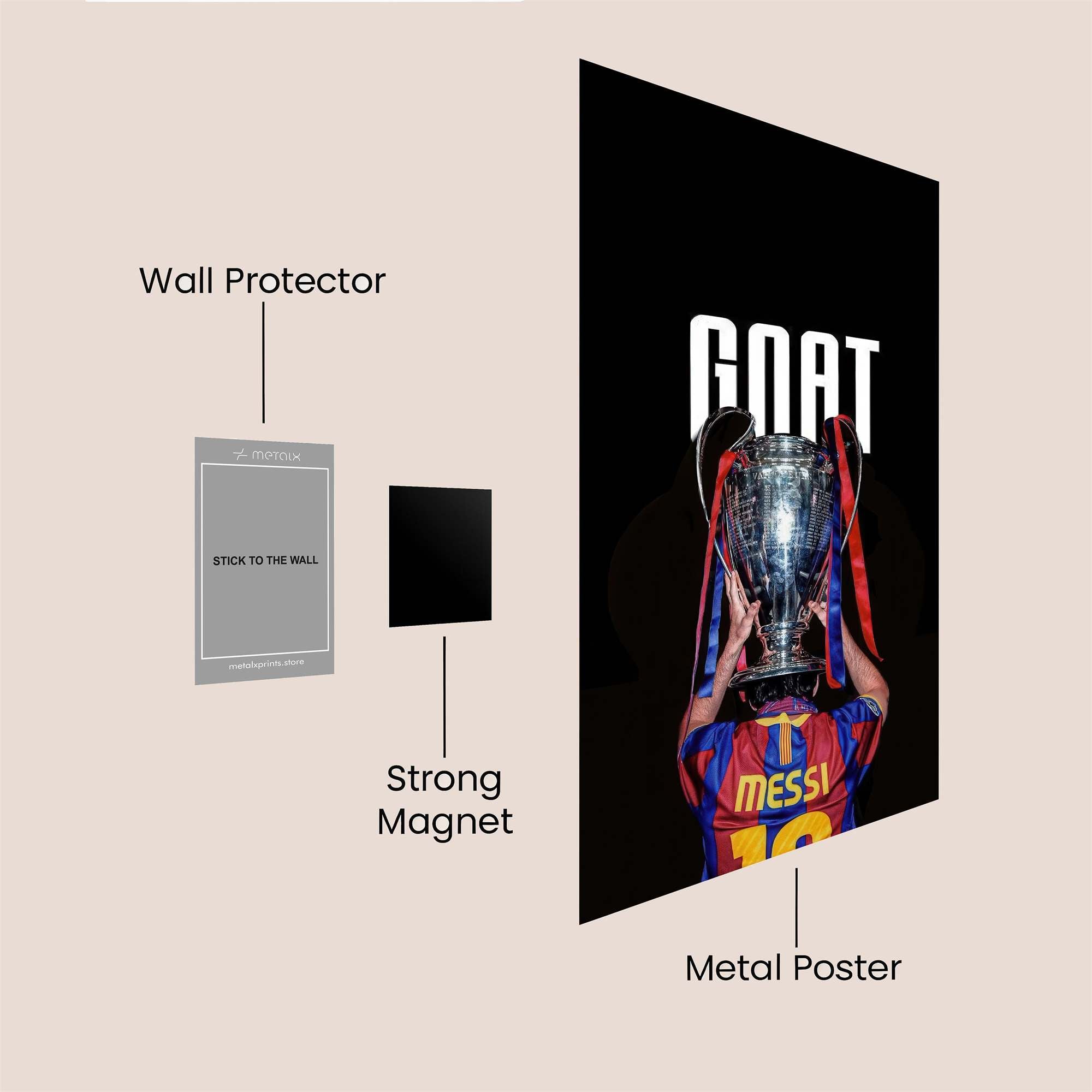 Messi Triumphant Safe Wall Magnetic / M