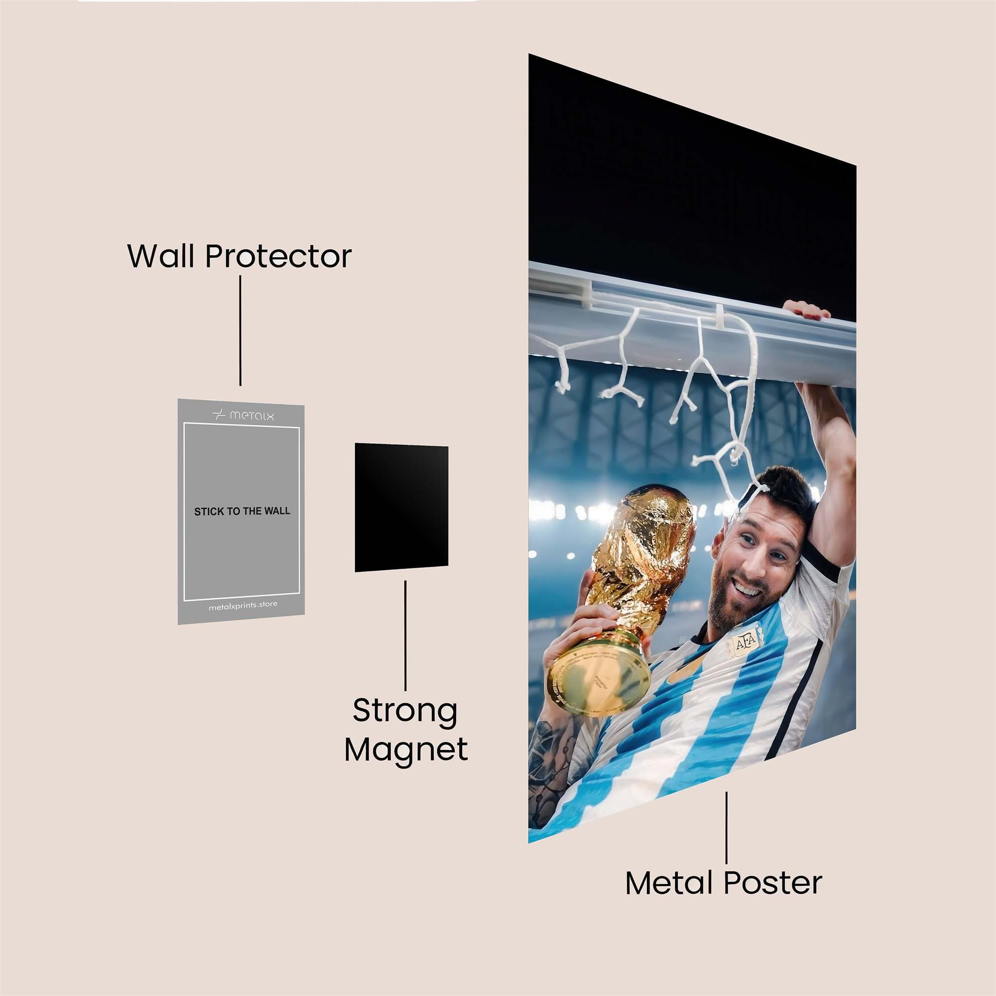 Messi Triumphant Safe Wall Magnetic / M