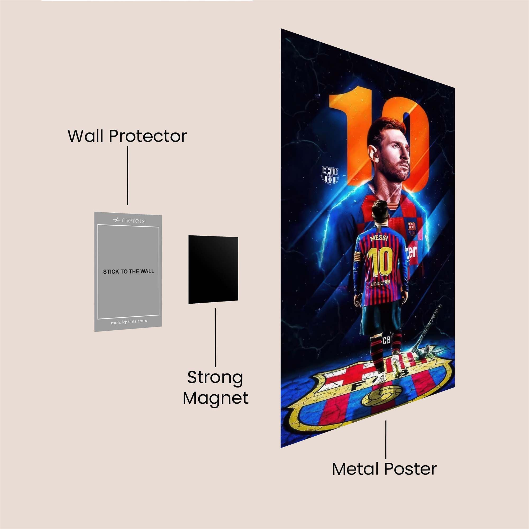 Messi Majestic Safe Wall Magnetic / M