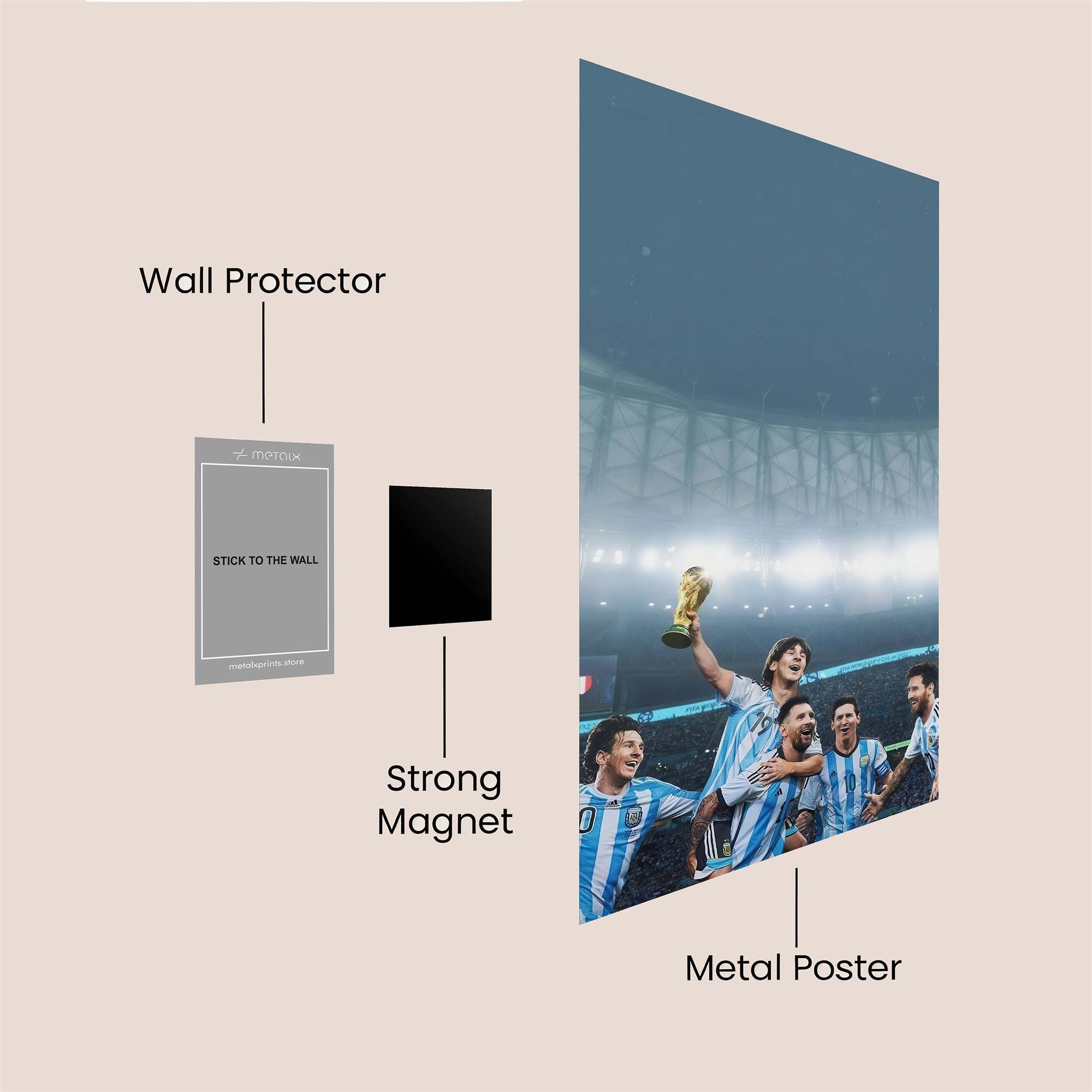 Messi Triumphant Safe Wall Magnetic / M