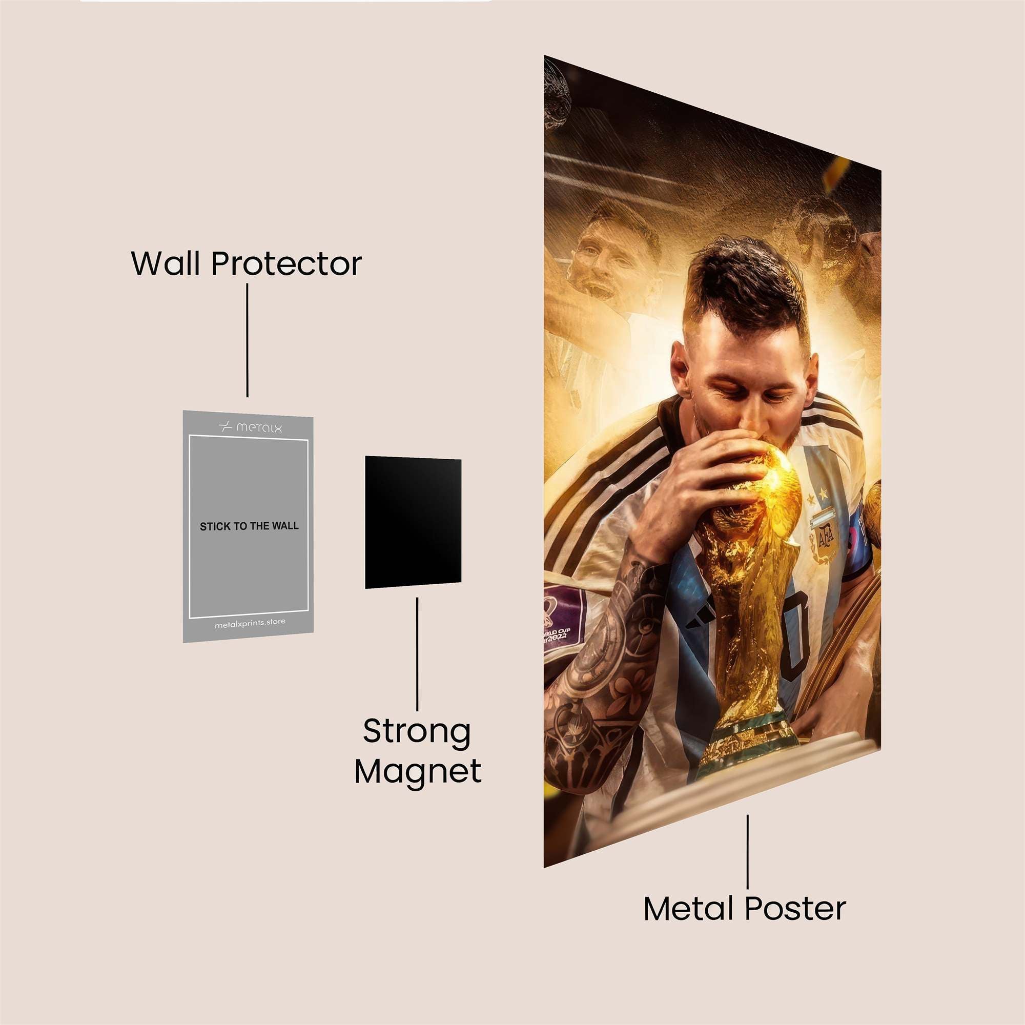 Messi Triumphant Safe Wall Magnetic / M
