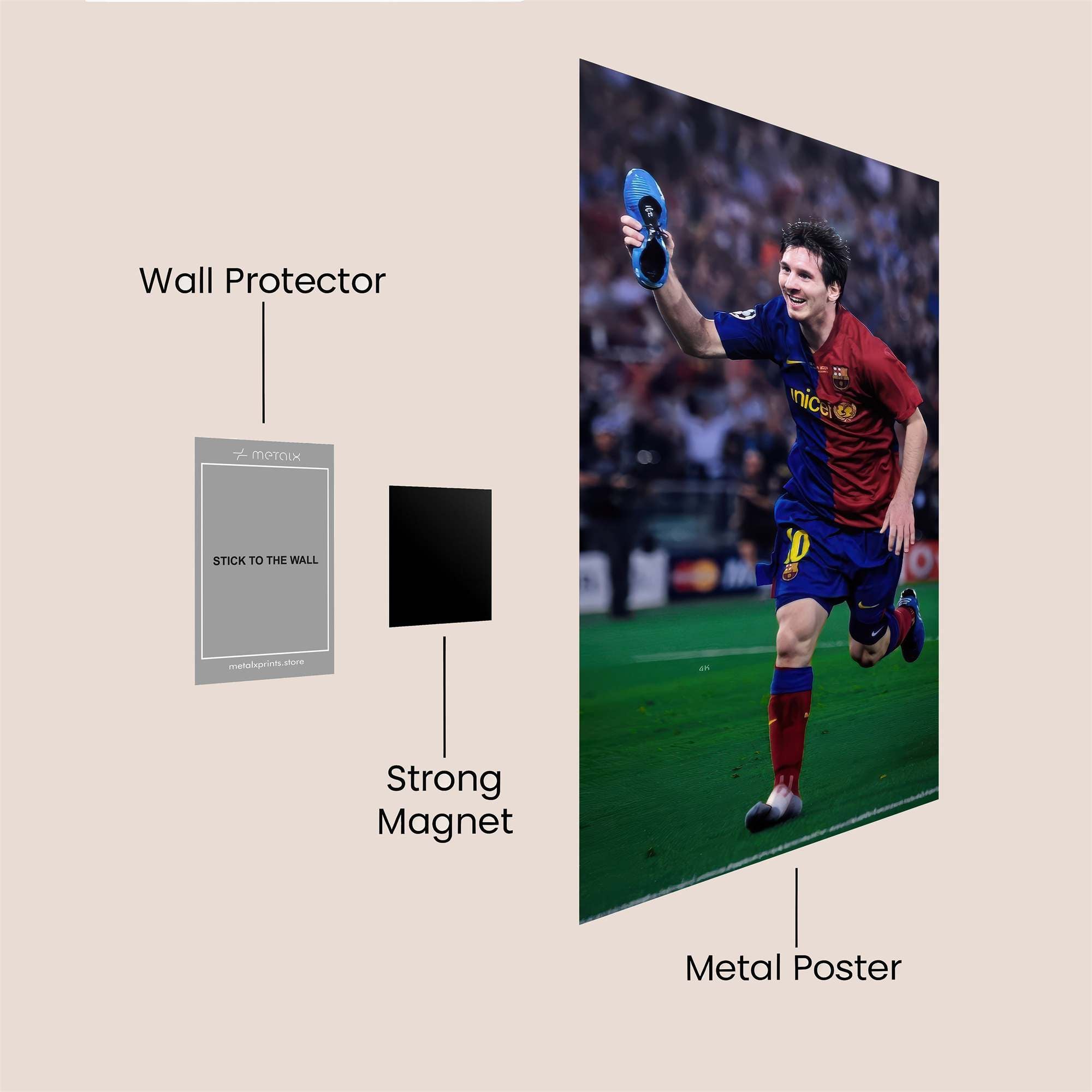Messi Triumphant Safe Wall Magnetic / M
