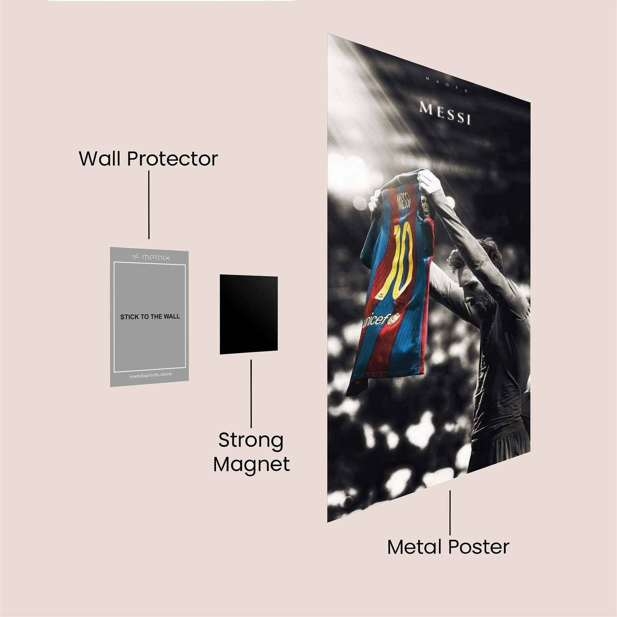Messi Triumphant Safe Wall Magnetic / M