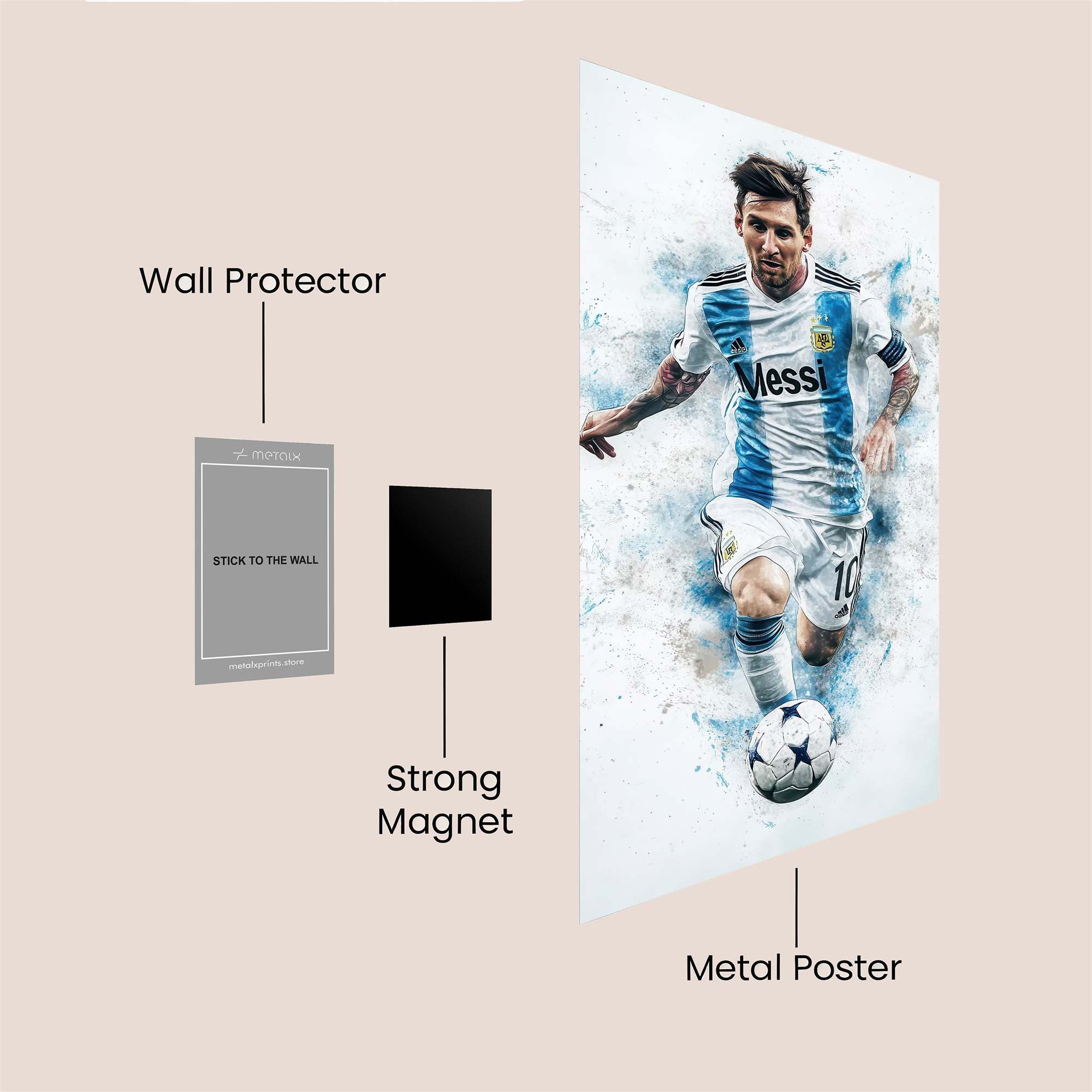 Messi Majestic Safe Wall Magnetic / M