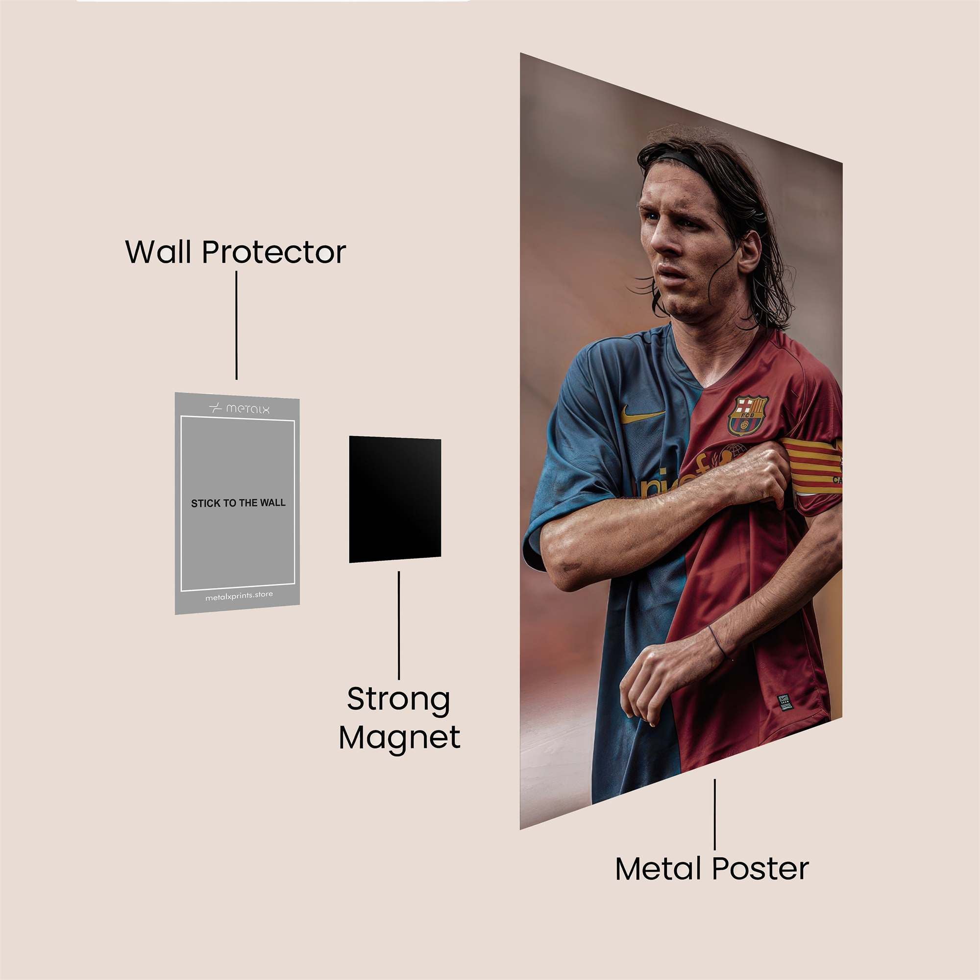 Messi Resilient Safe Wall Magnetic / M