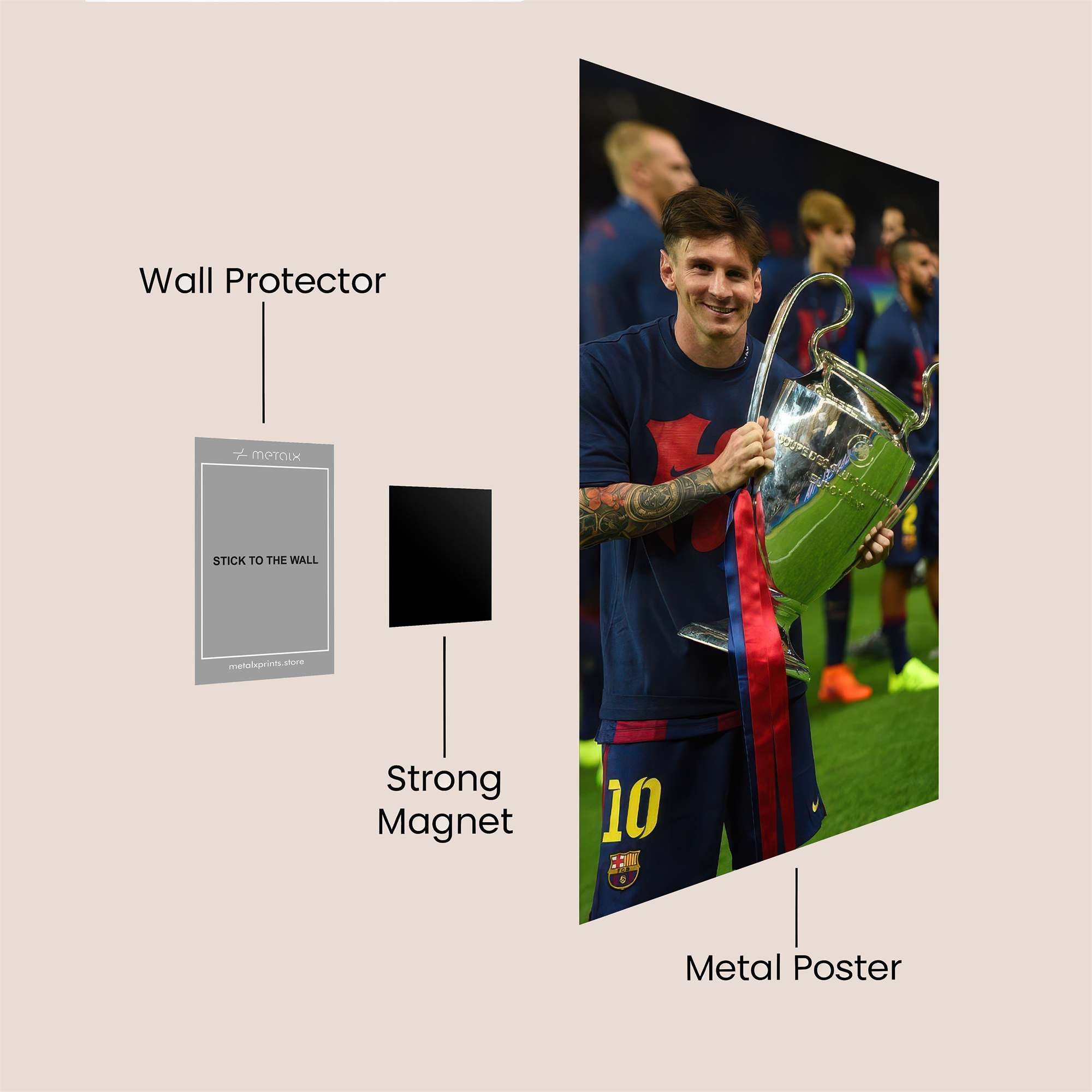 Messi Triumphant Safe Wall Magnetic / M