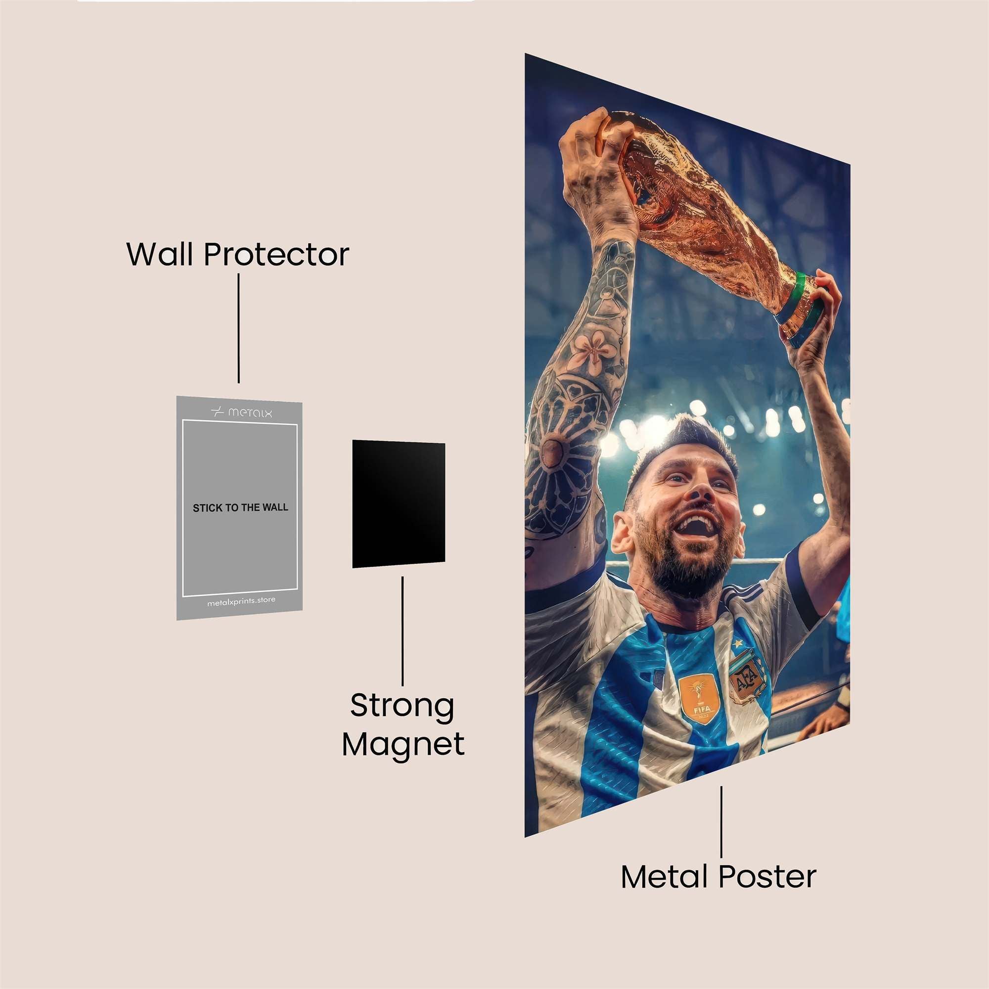 Messi Triumphant Safe Wall Magnetic / M