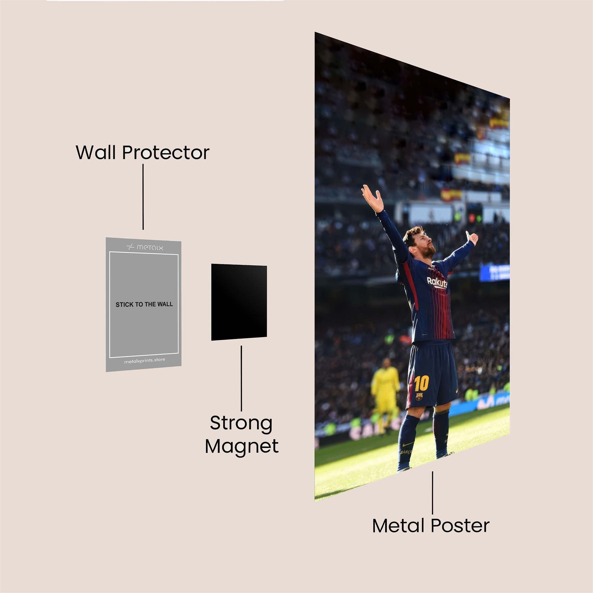 Messi Triumphant Safe Wall Magnetic / M