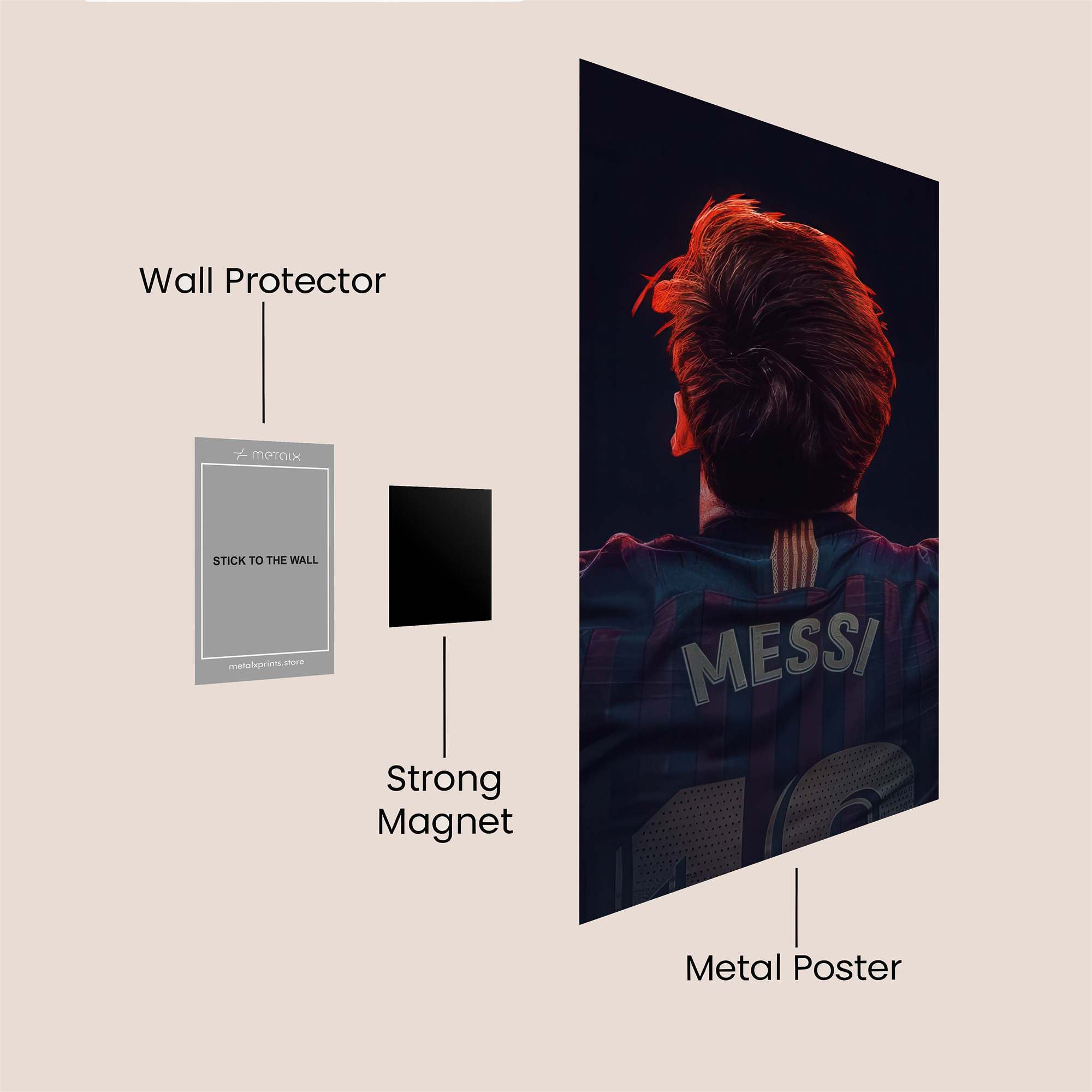 Messi Triumphant Safe Wall Magnetic / M