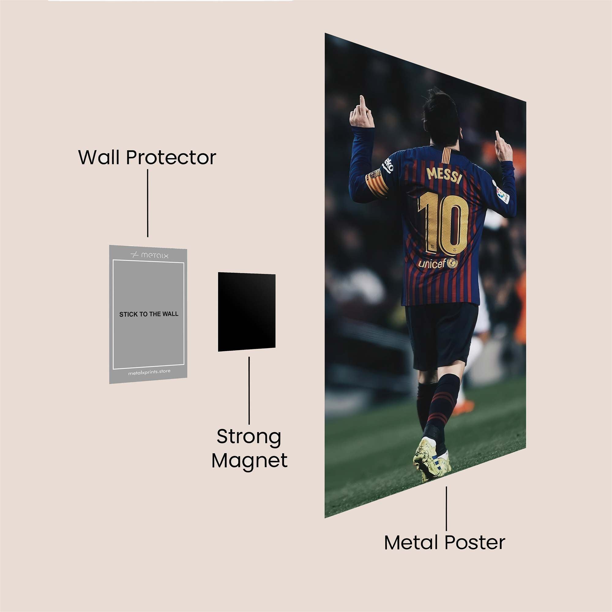 Messi Triumphant Safe Wall Magnetic / M