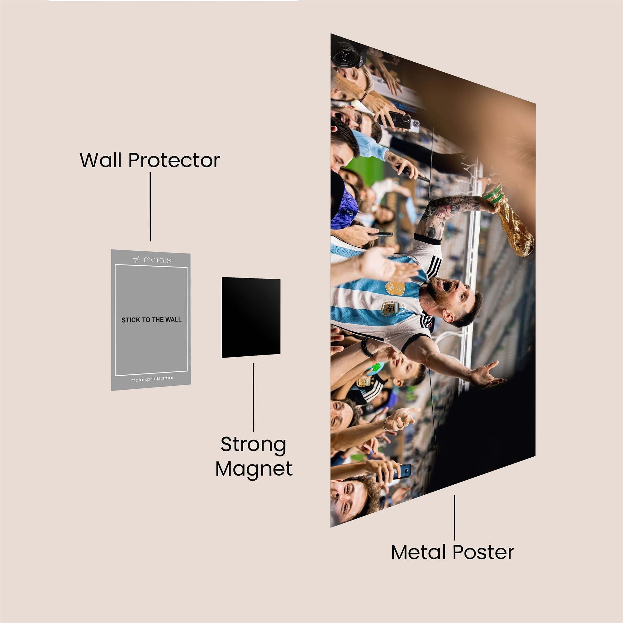 Messi Triumphant Safe Wall Magnetic / M