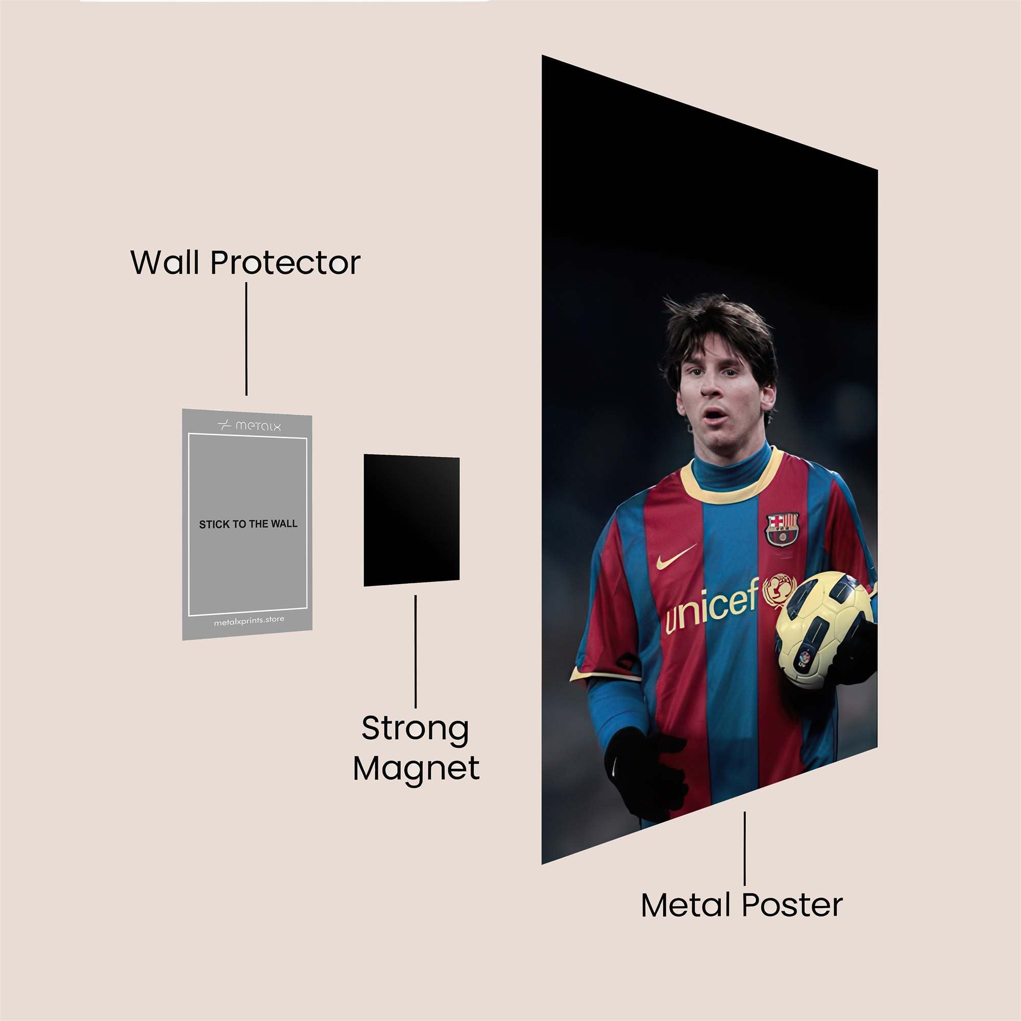 Messi Majestic Safe Wall Magnetic / M