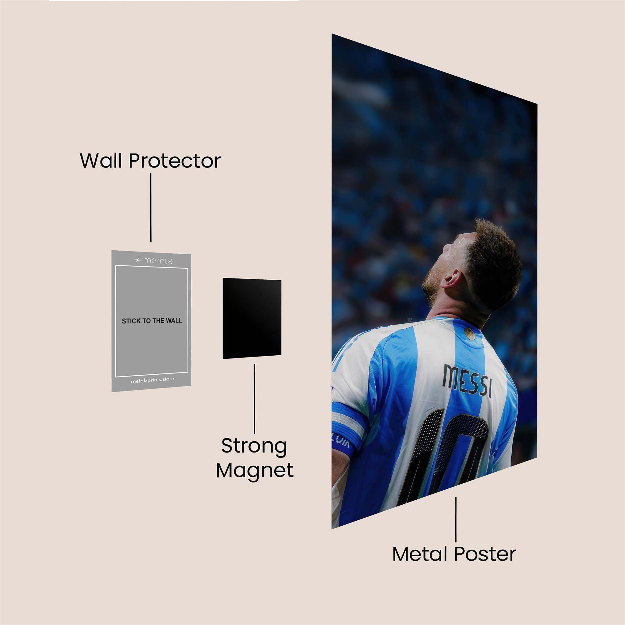 Messi Majestic Safe Wall Magnetic / M