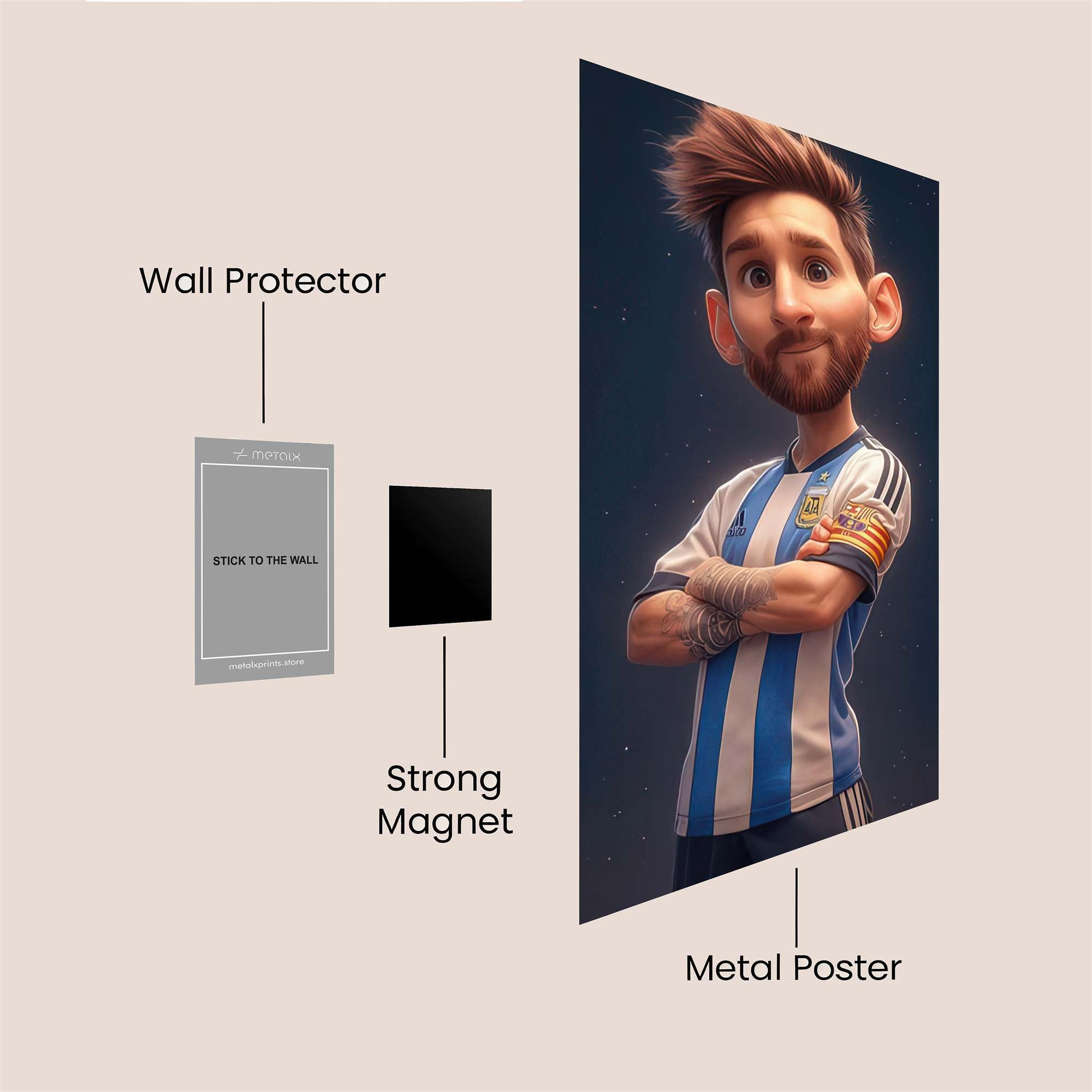 Messi Majestic Safe Wall Magnetic / M