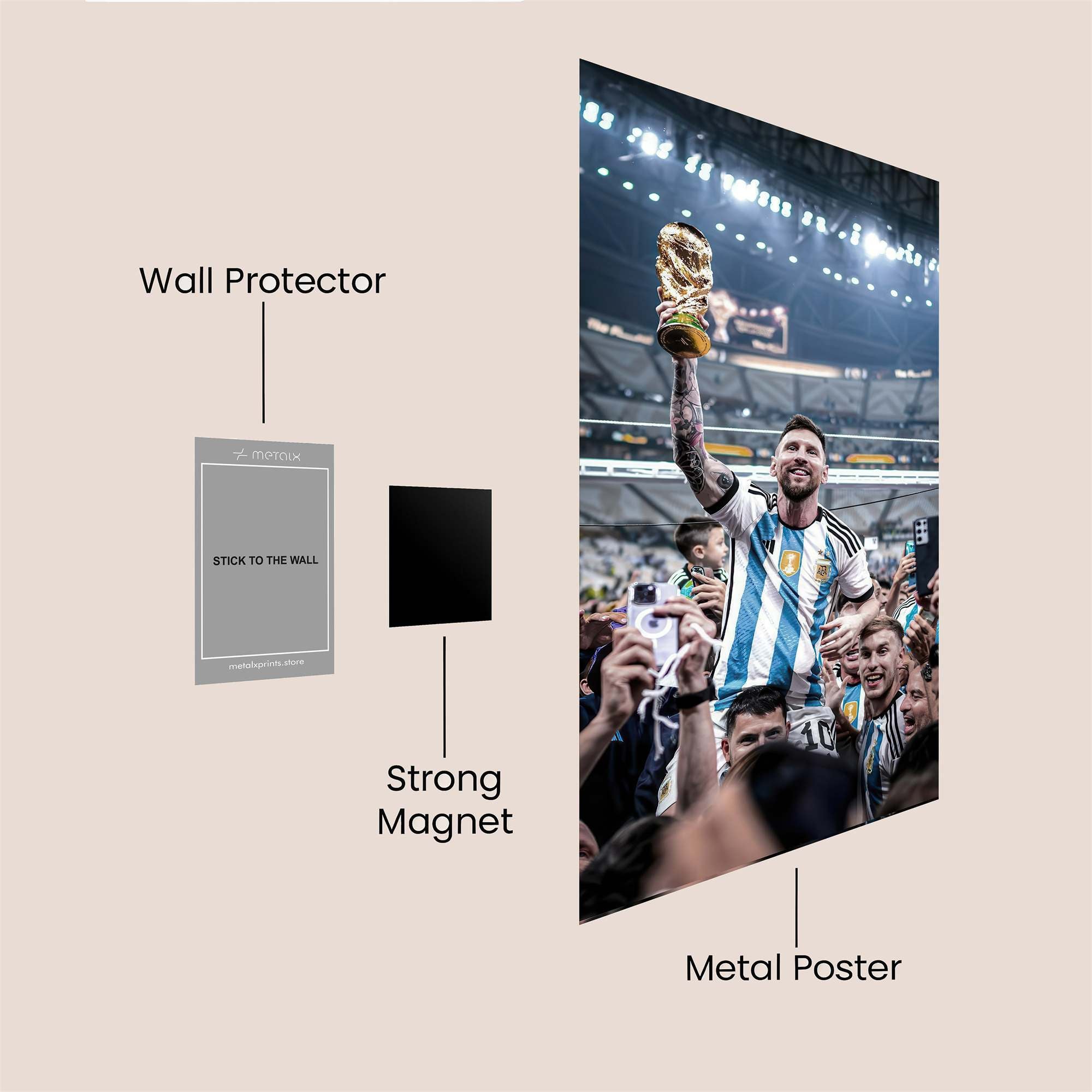 Messi Triumphant Safe Wall Magnetic / M
