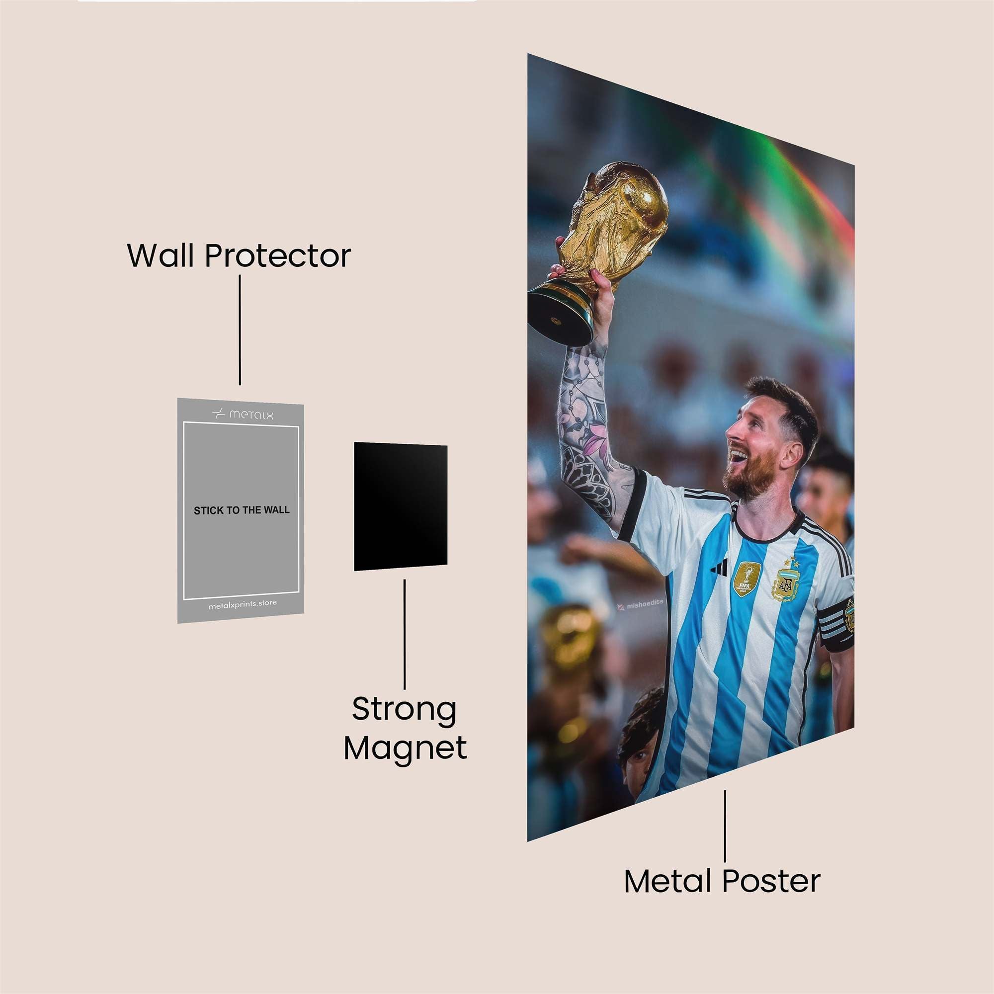 Messi Triumphant Safe Wall Magnetic / M