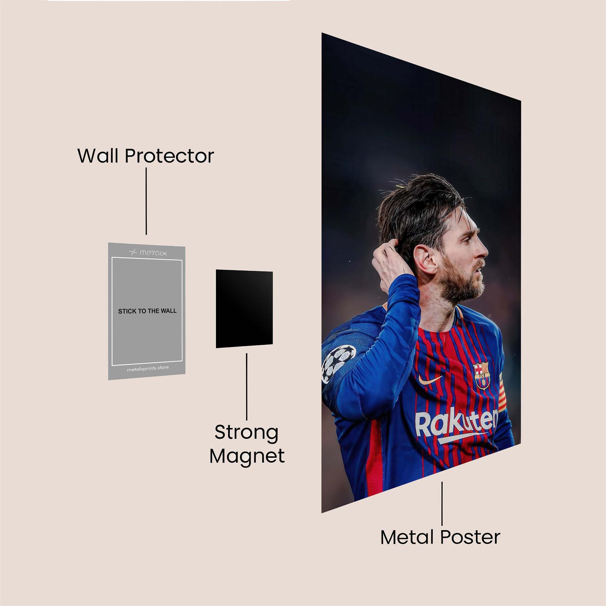 Messi Reflective Safe Wall Magnetic / M