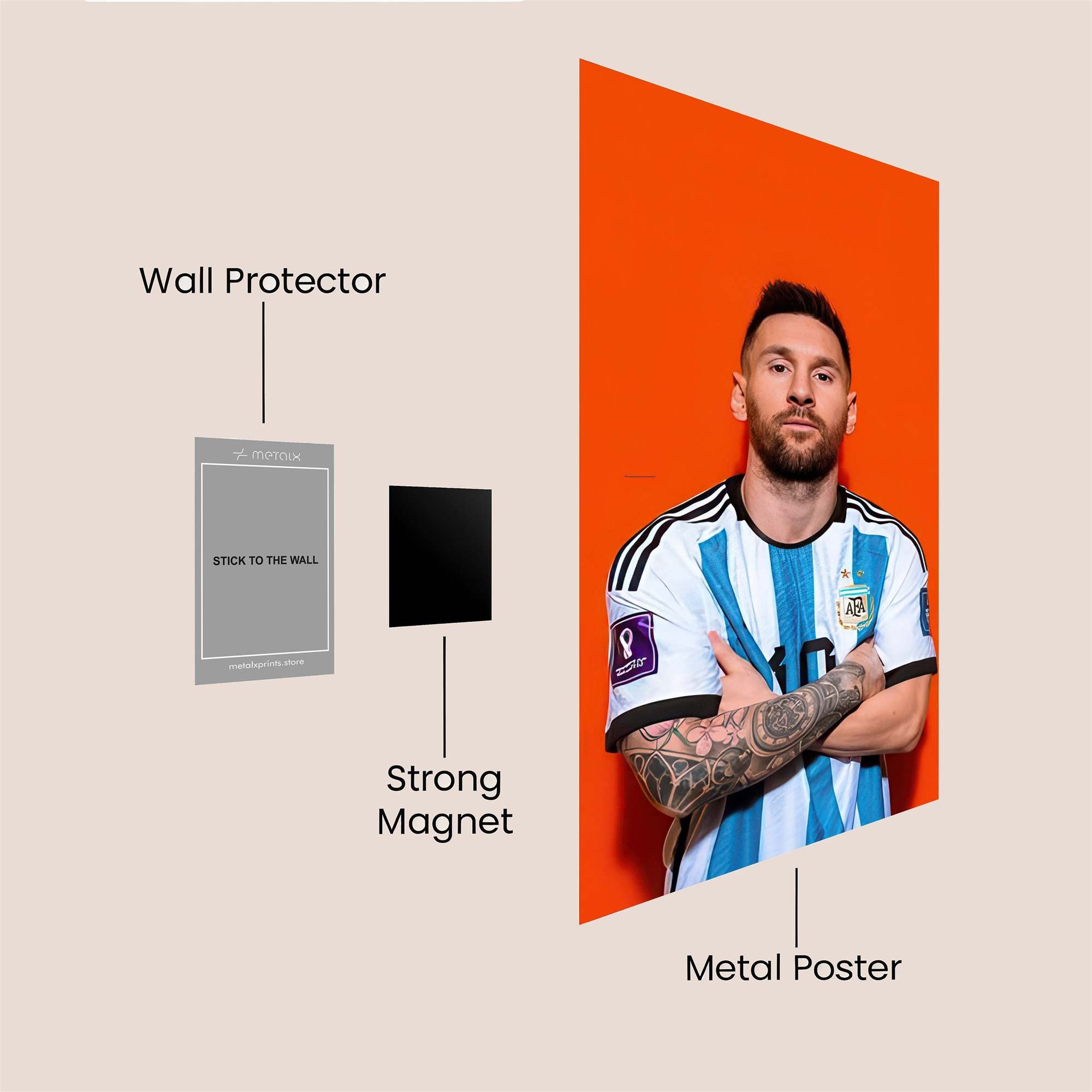 Messi Majestic Safe Wall Magnetic / M