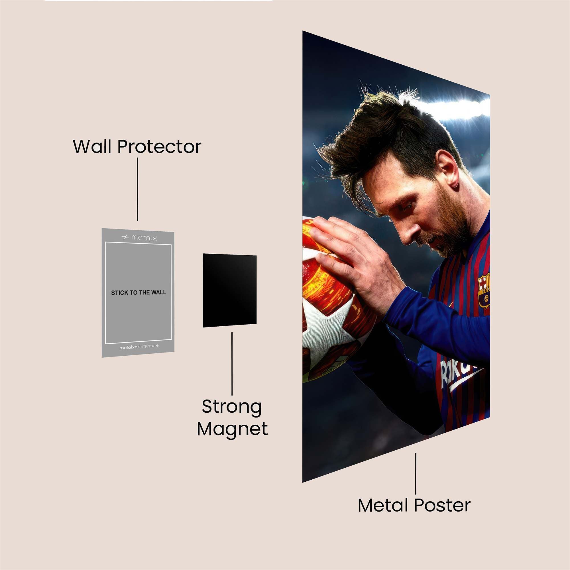 Messi Triumphant Safe Wall Magnetic / M