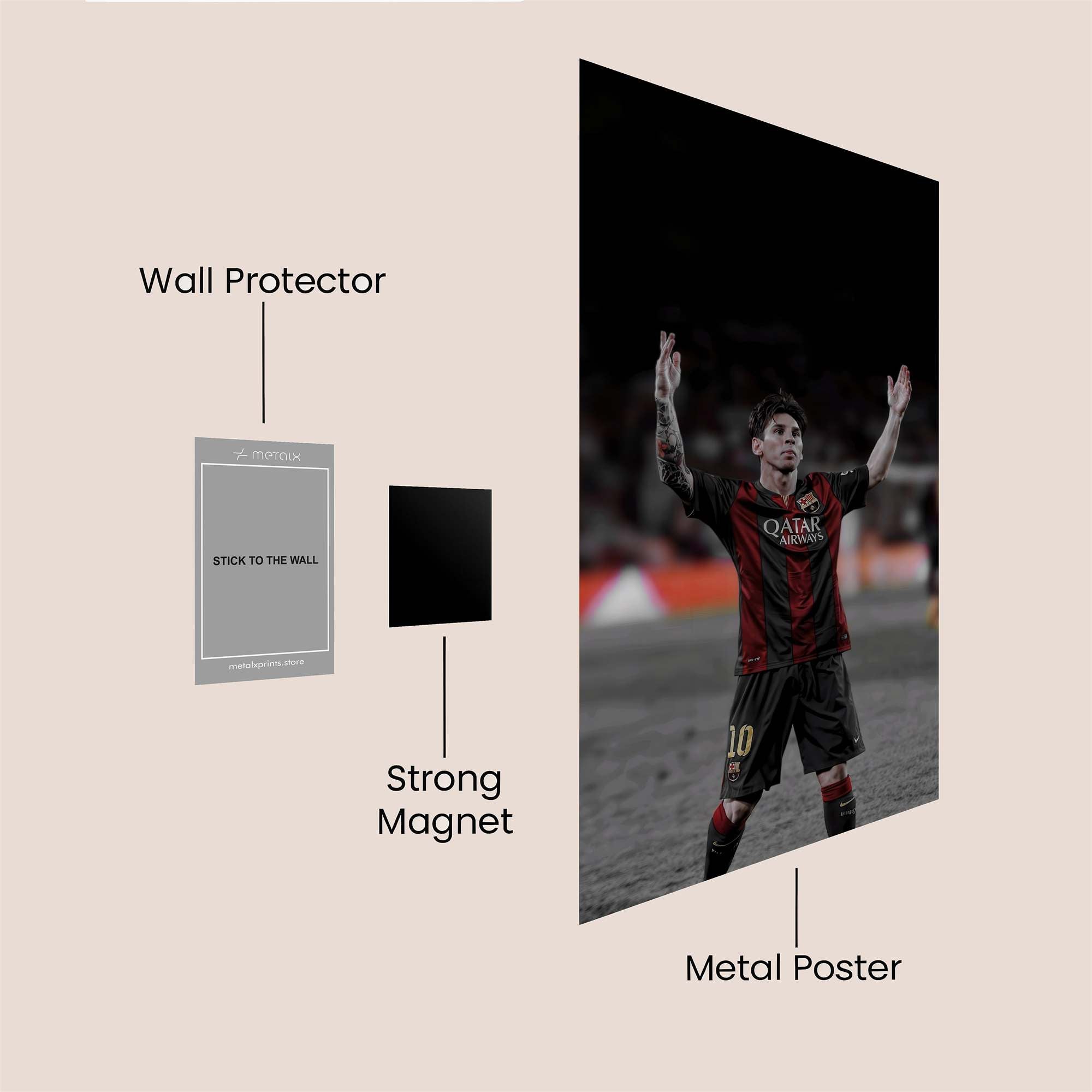 Messi Triumphant Safe Wall Magnetic / M