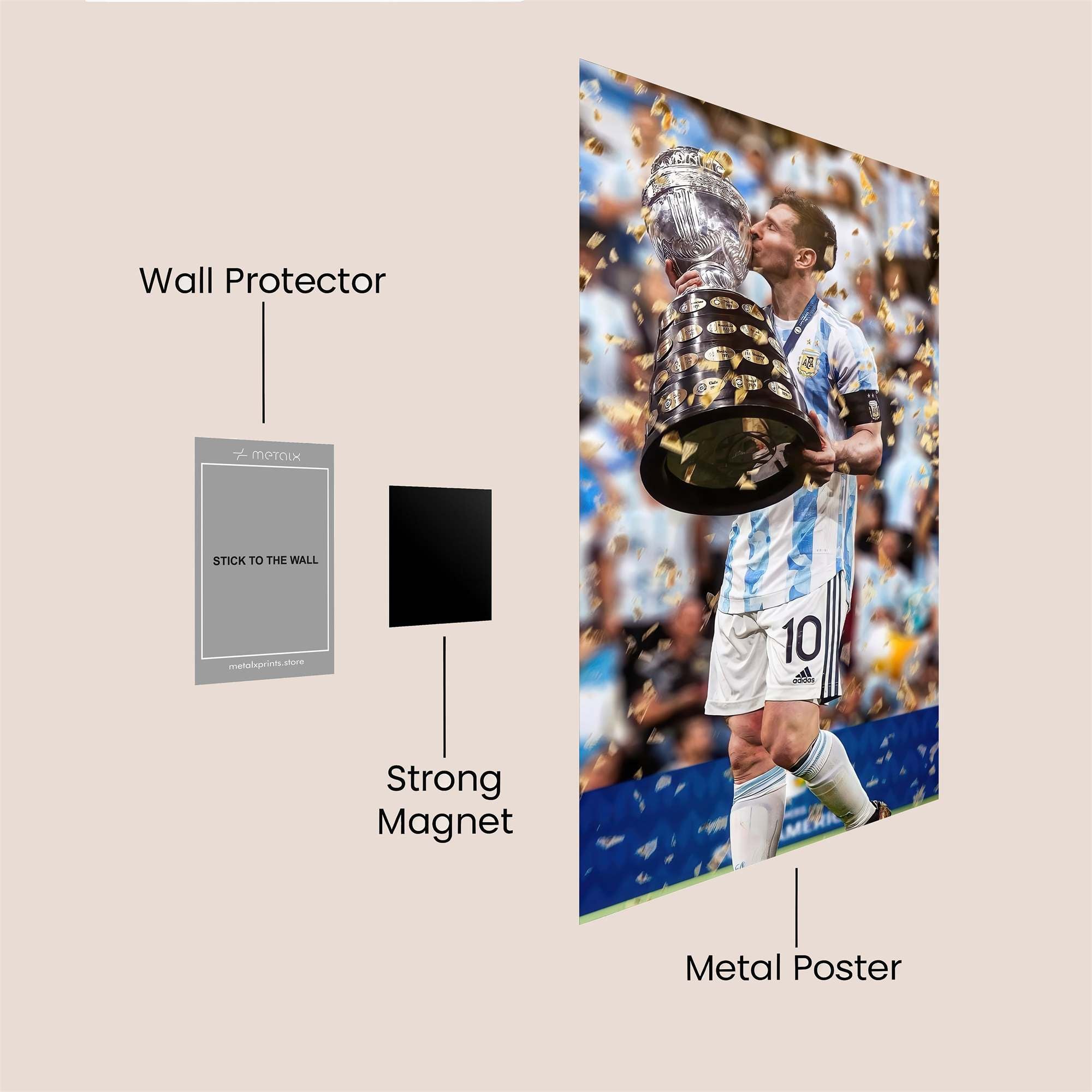 Messi Triumphant Safe Wall Magnetic / M