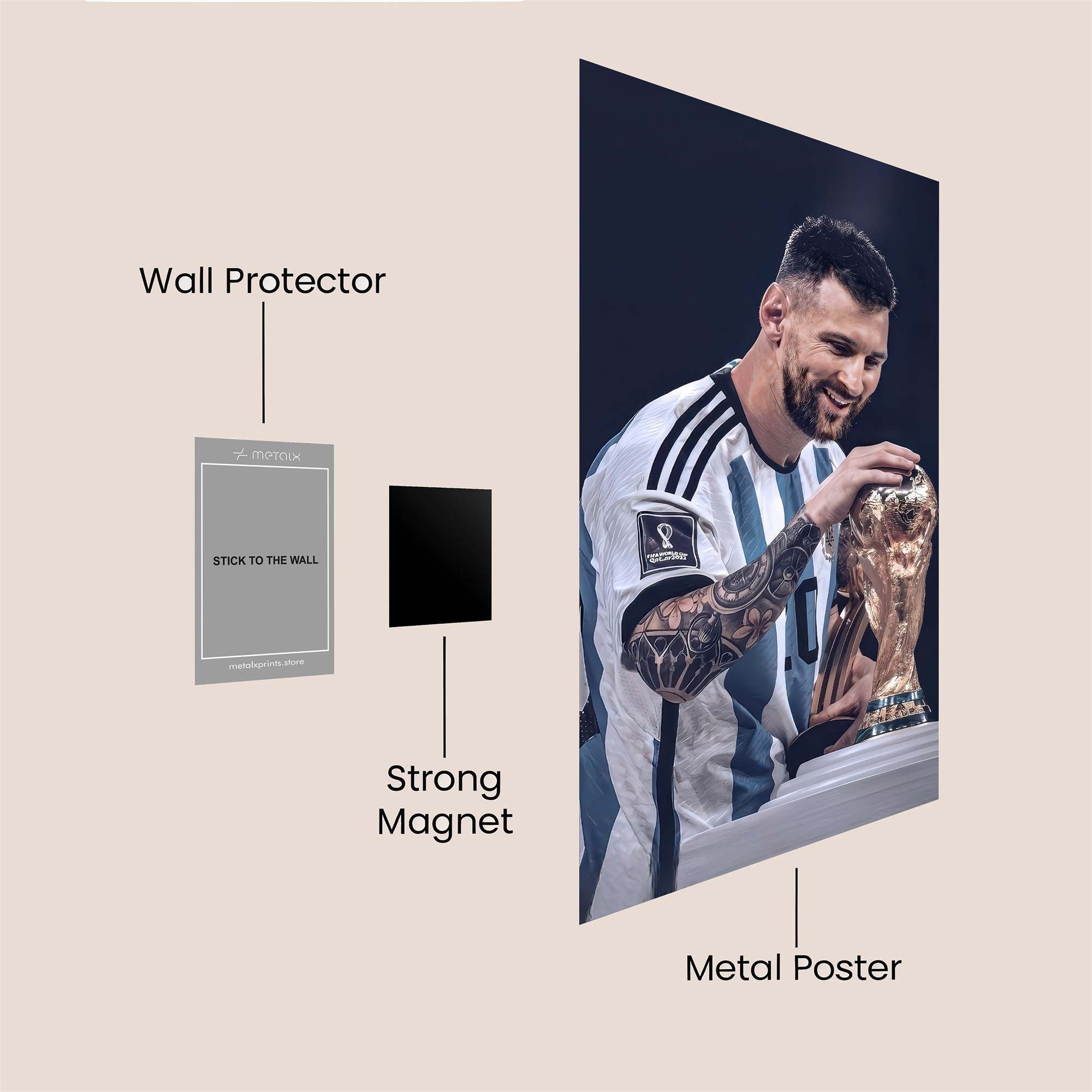 Messi Triumphant Safe Wall Magnetic / M