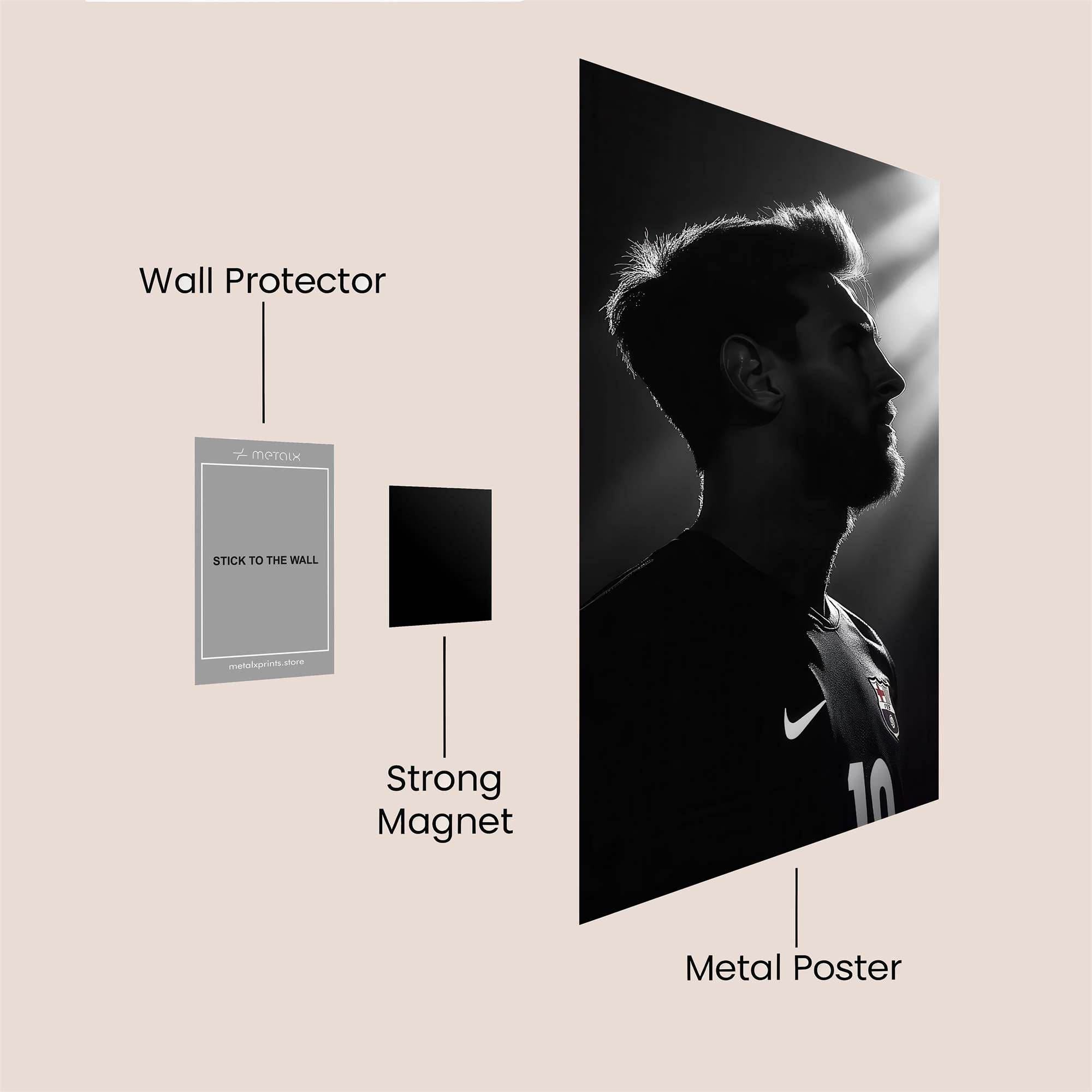 Messi Majestic Safe Wall Magnetic / M