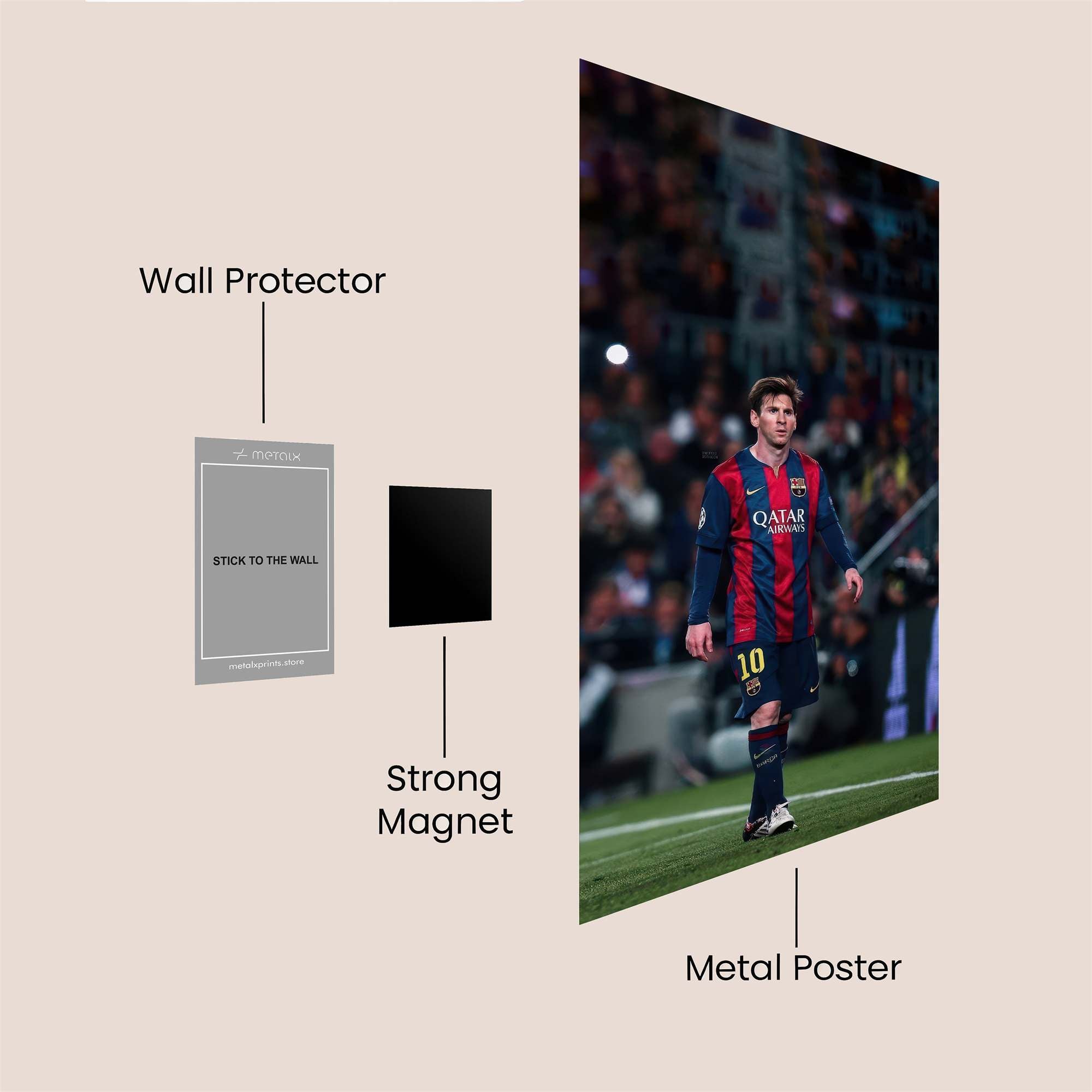 Messi Resolute Safe Wall Magnetic / M