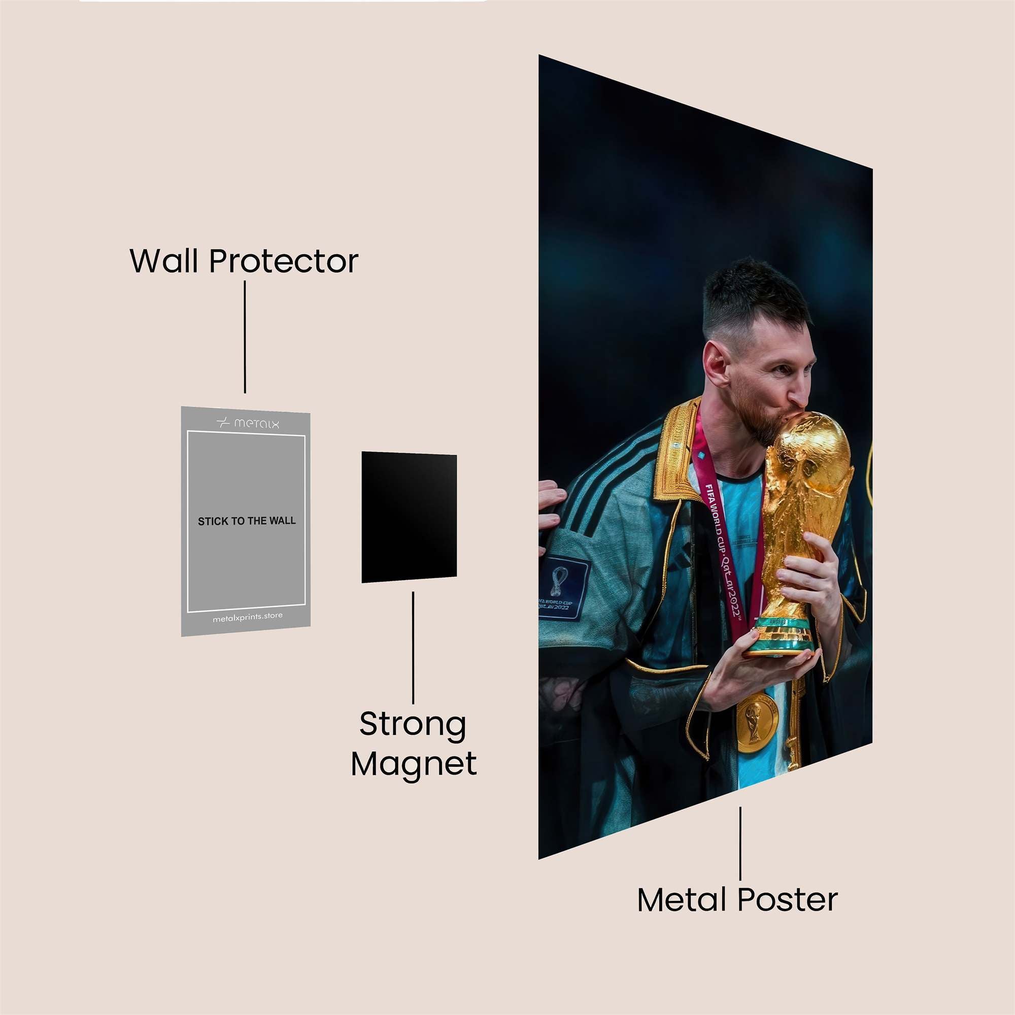 Messi Triumphant Safe Wall Magnetic / M