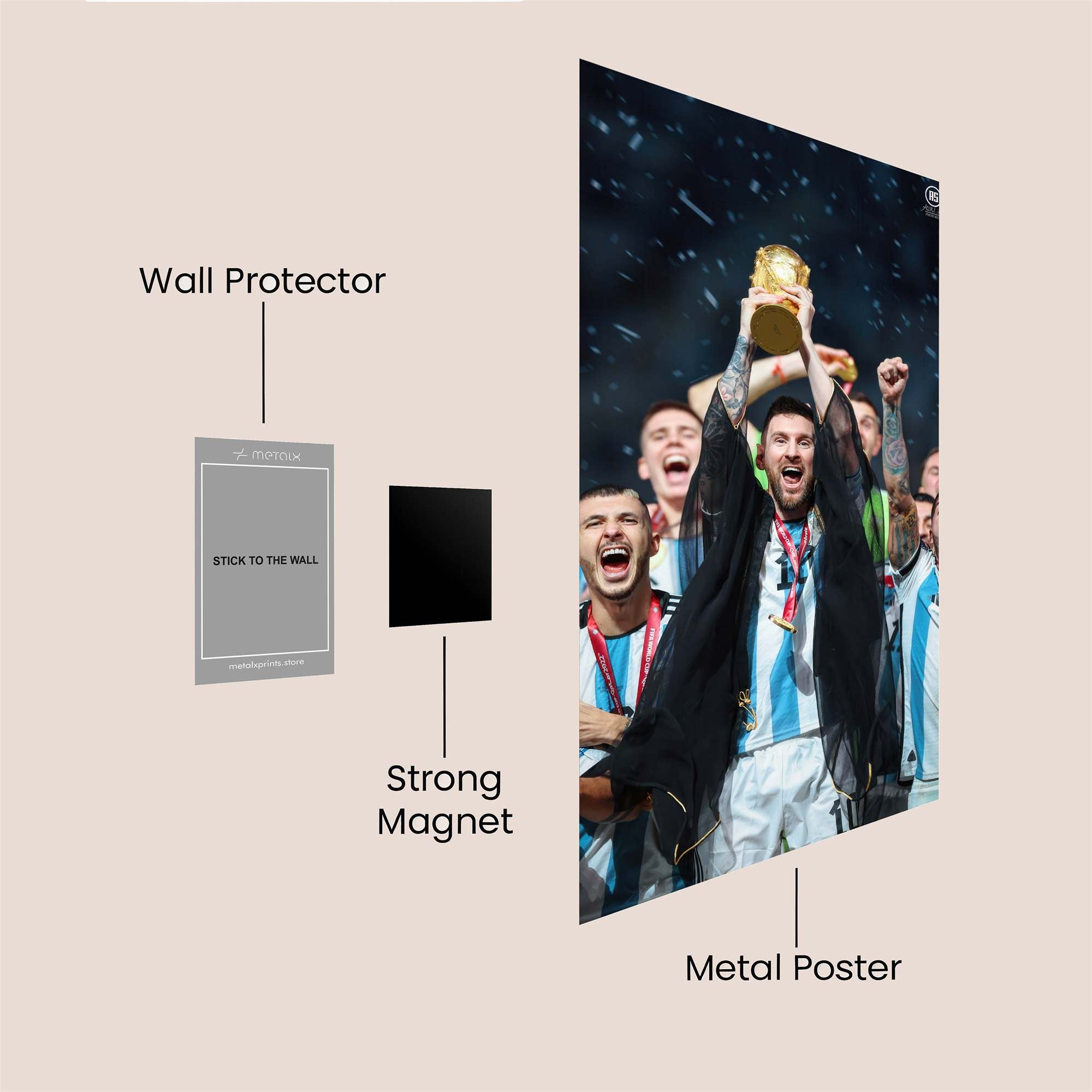 Messi Triumphant Safe Wall Magnetic / M
