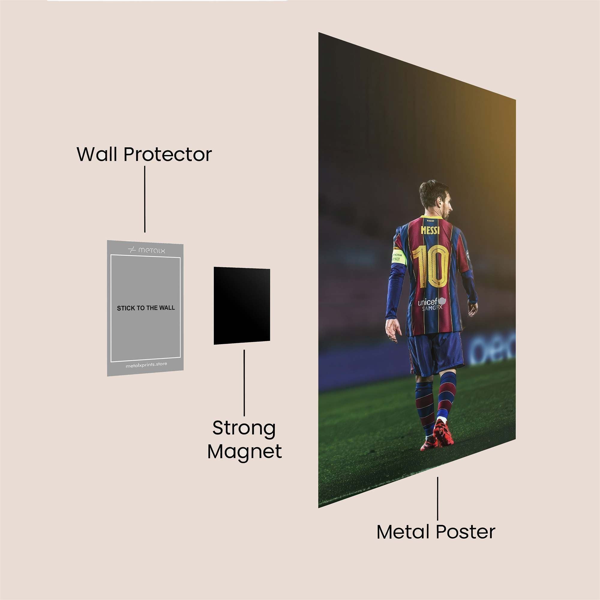 Messi Reflective Safe Wall Magnetic / M