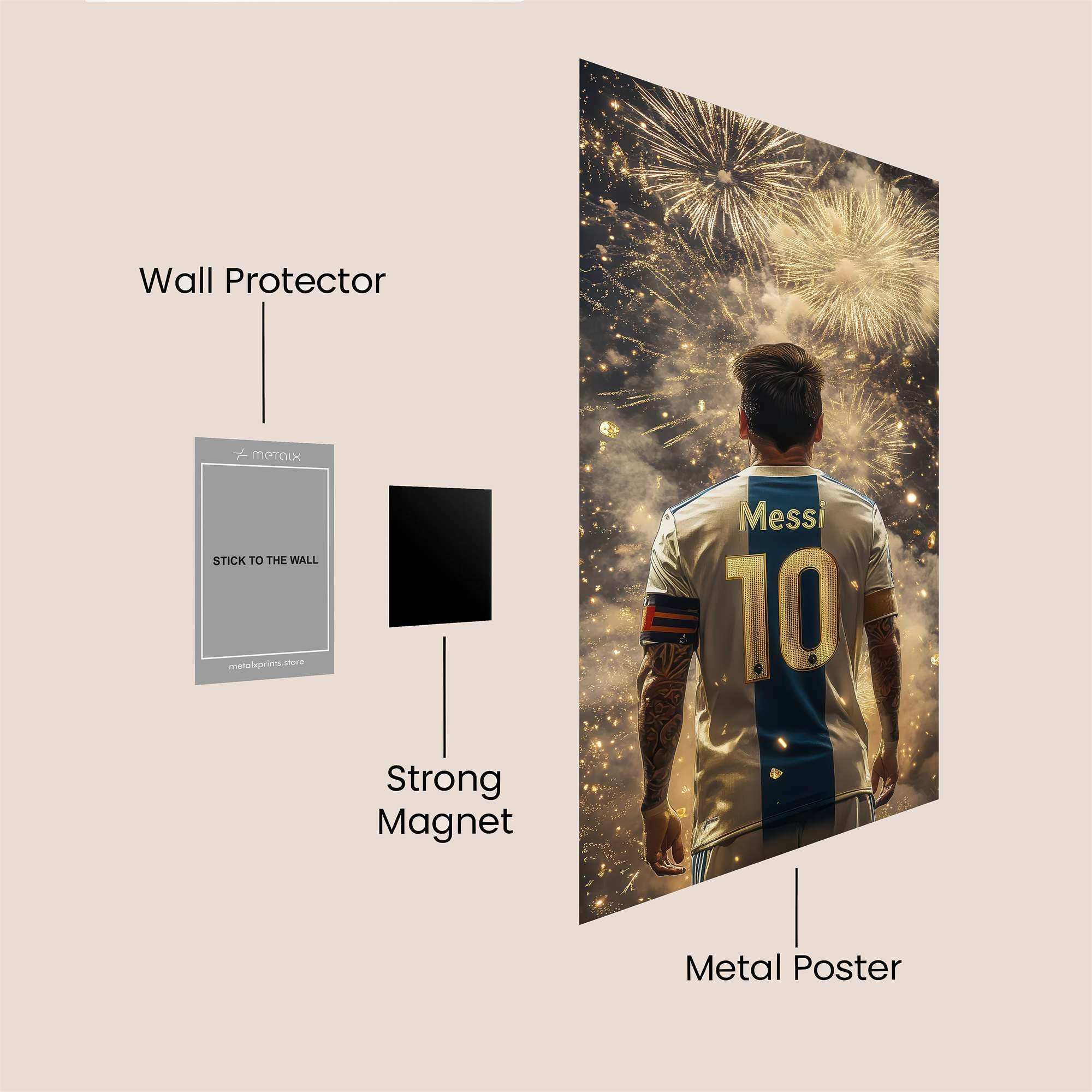 Messi Triumphant Safe Wall Magnetic / M