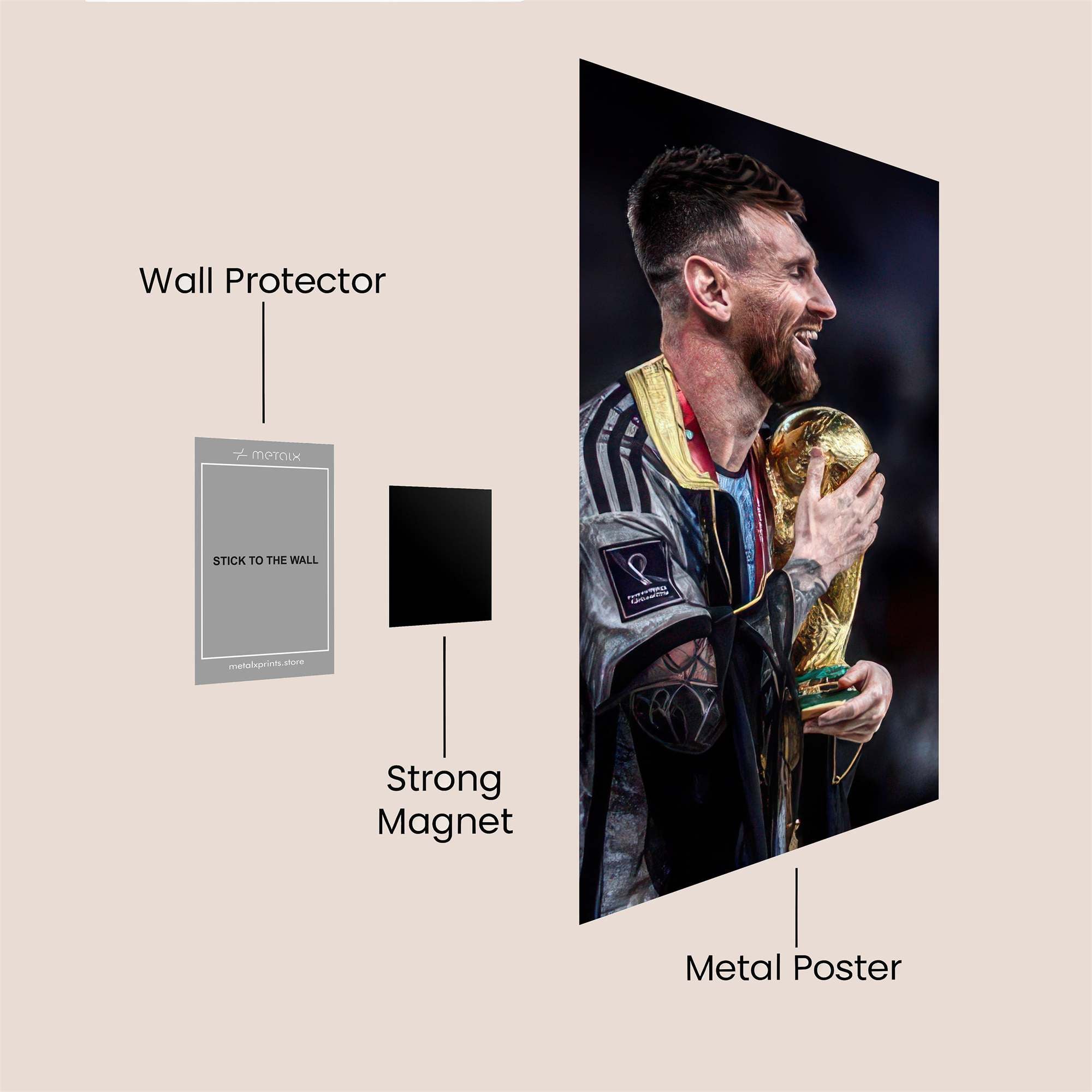 Messi Triumphant Safe Wall Magnetic / M