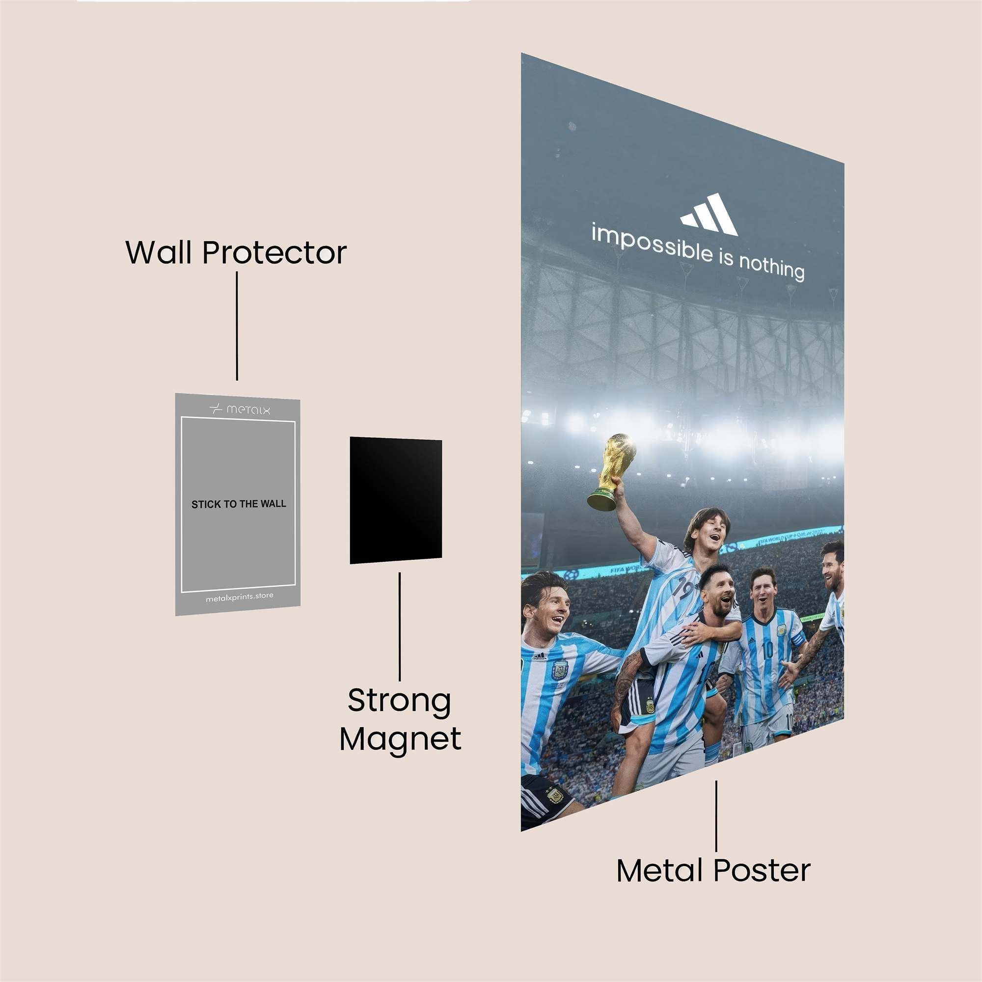 Messi Triumphant Safe Wall Magnetic / M