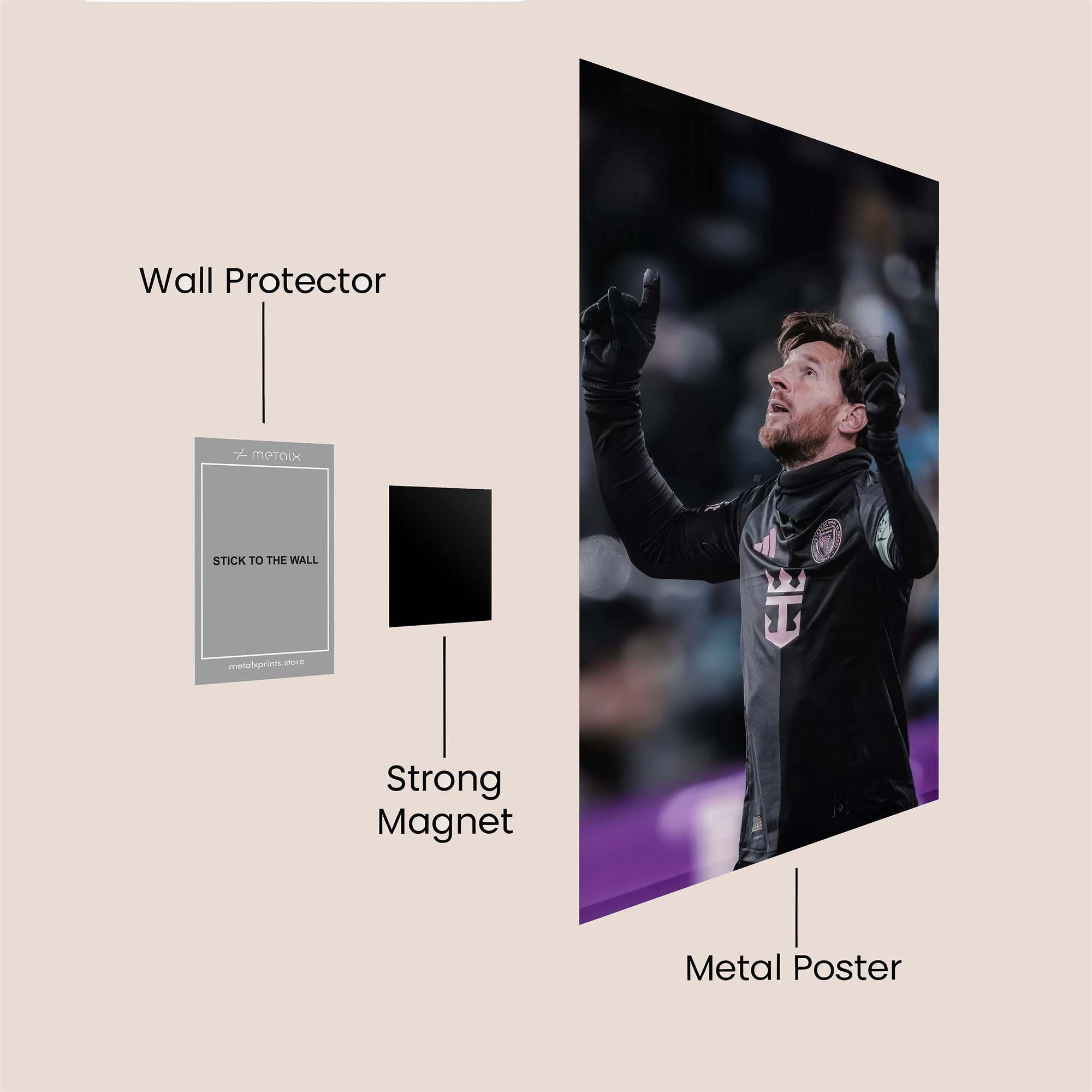 Messi Triumphant Safe Wall Magnetic / M