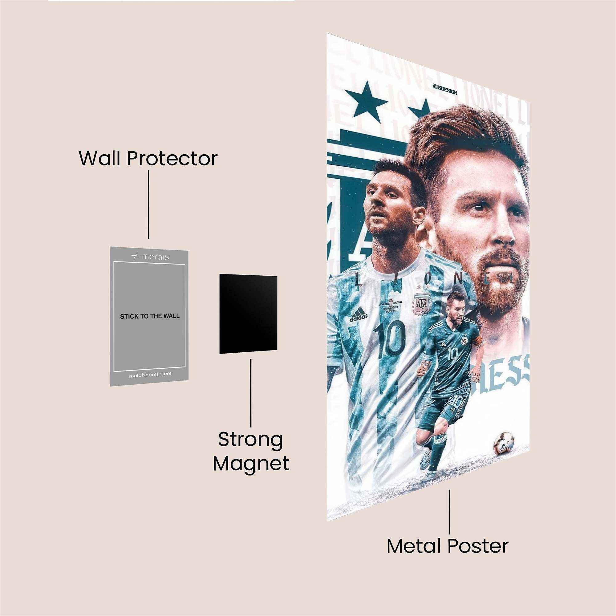 Messi Majestic Safe Wall Magnetic / M