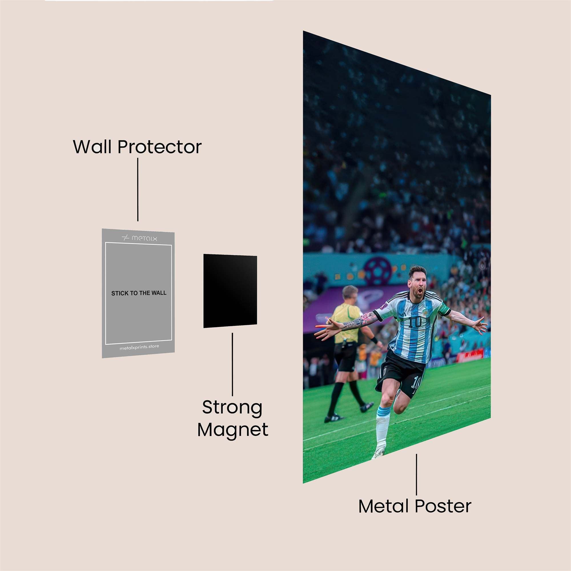Messi Triumphant Safe Wall Magnetic / M
