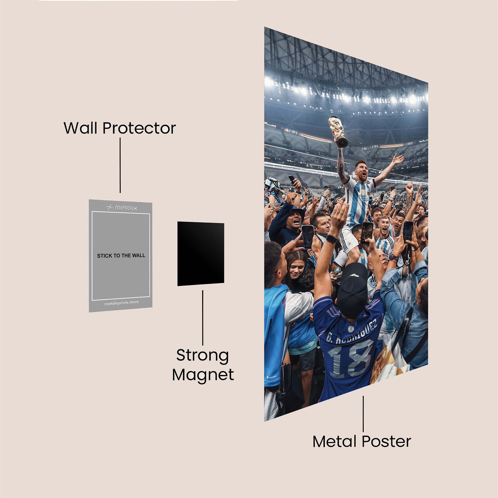 Messi Triumphant Safe Wall Magnetic / M