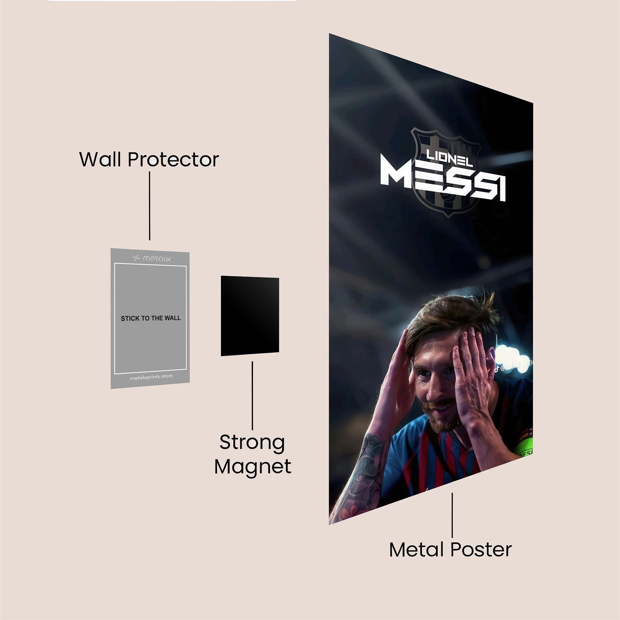 Messi Triumphant Safe Wall Magnetic / M