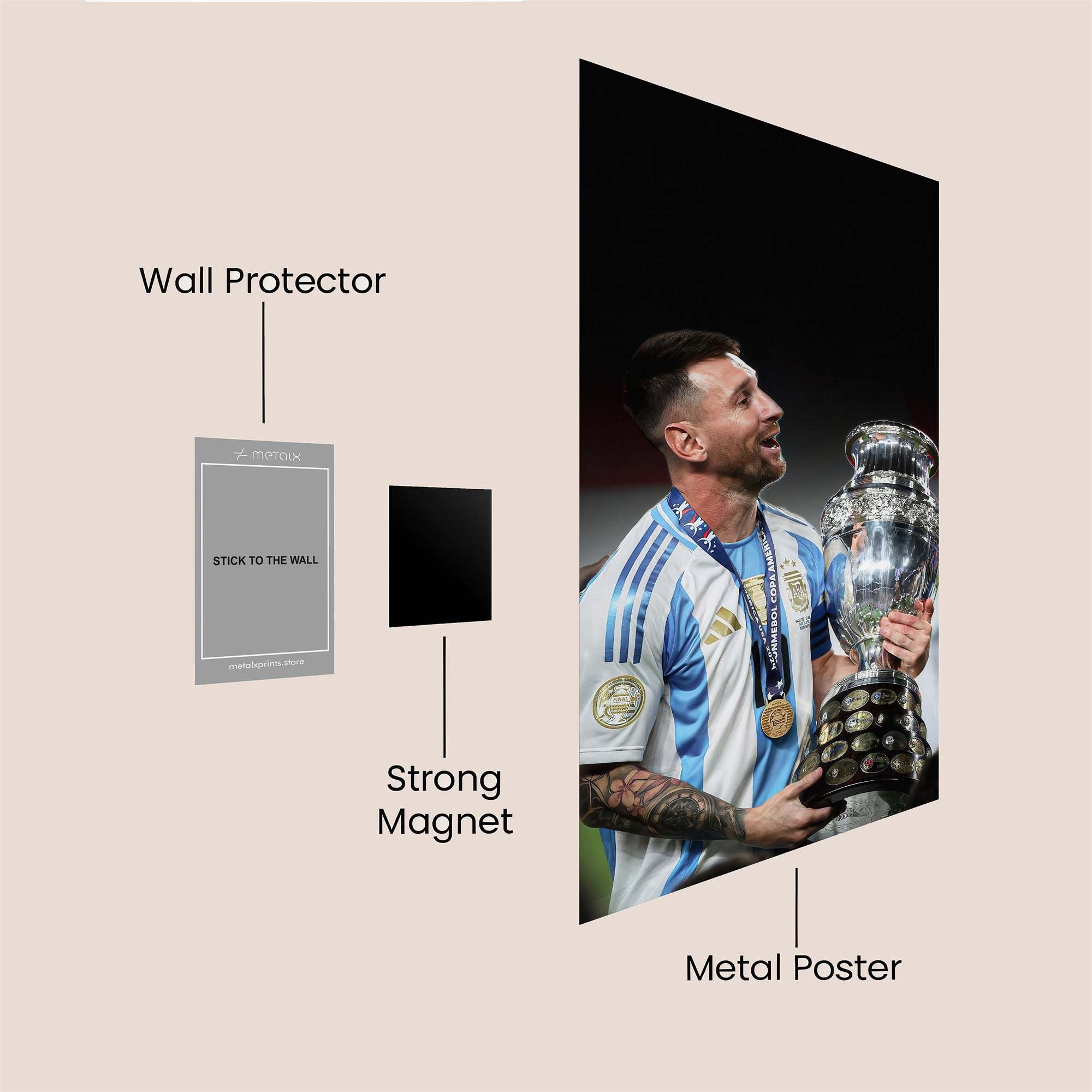 Messi Triumphant Safe Wall Magnetic / M