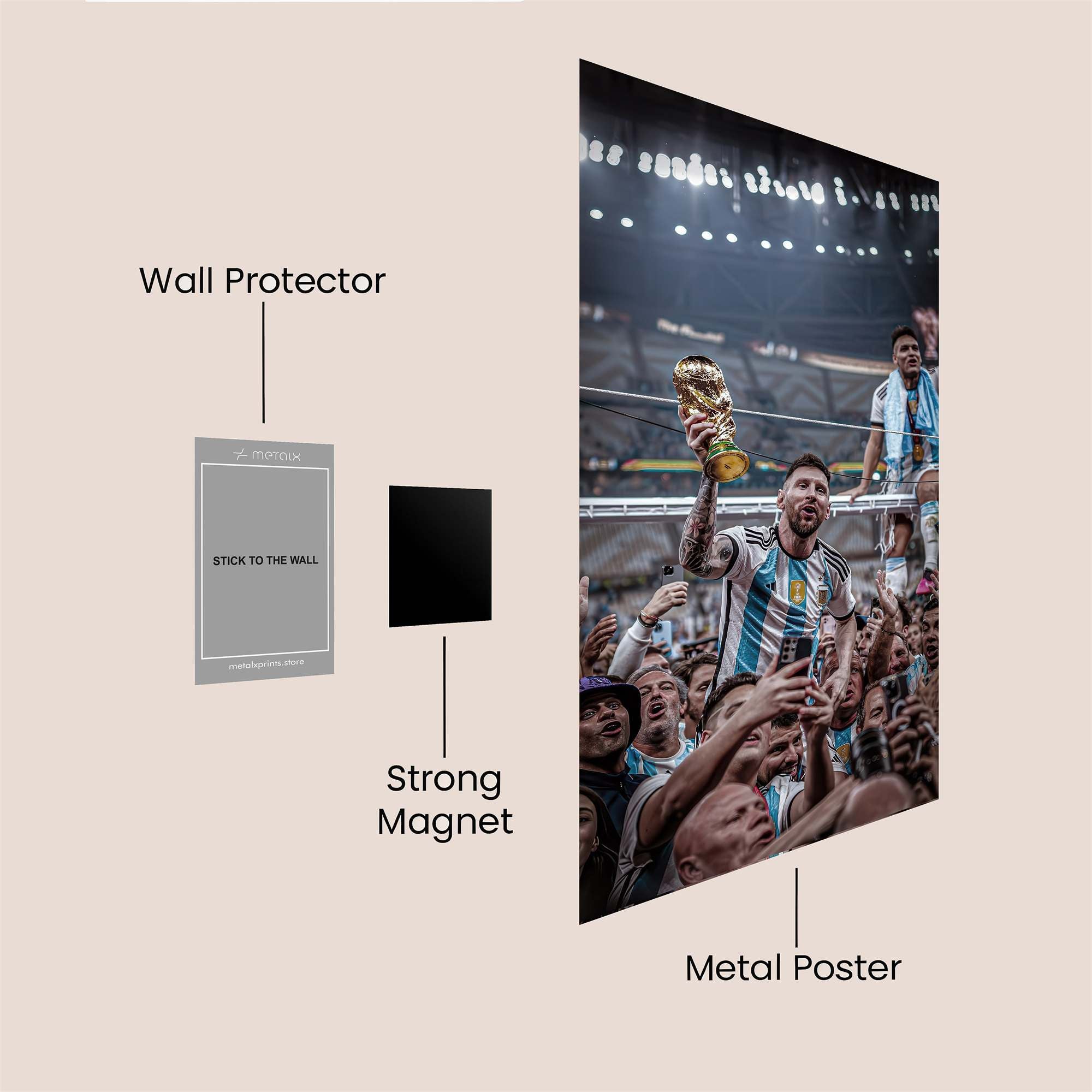 Messi Triumphant Safe Wall Magnetic / M