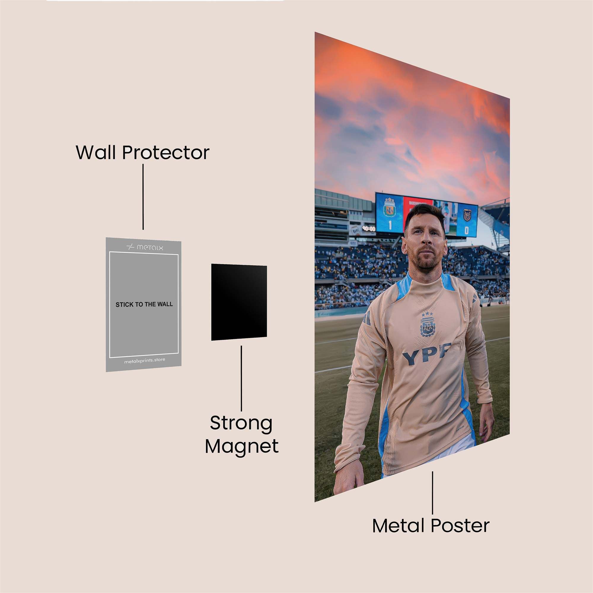 Messi Radiant Safe Wall Magnetic / M